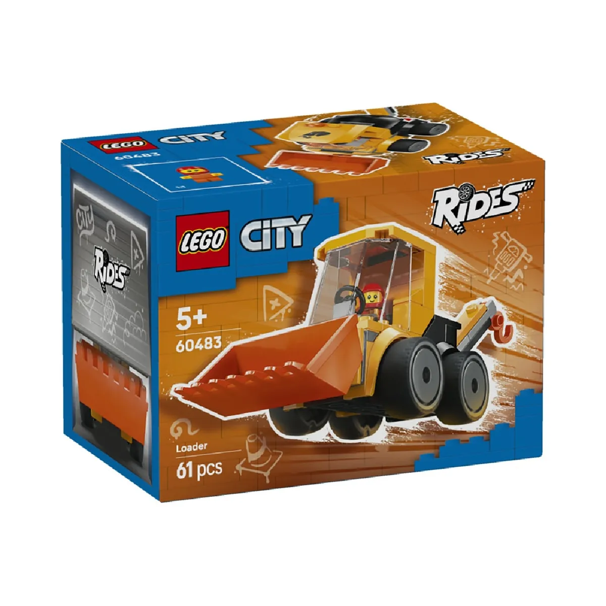 LEGO® City 60483 Véhicules La chargeuse de chantier - vue 4