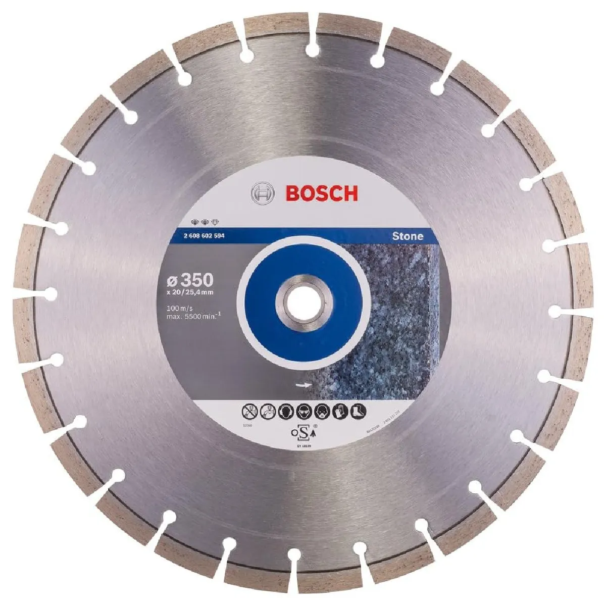 Disque diamant Expert for Stone Ø 350 AL 2025 40 BOSCH 2608602594 - vue 2