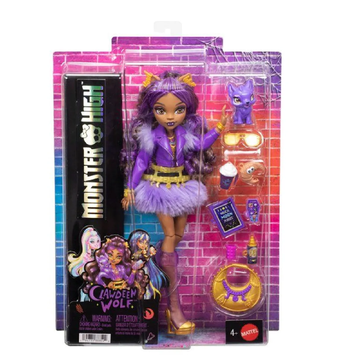 Poupée Monster High JHK30 – Clawdeen Wolf, 7 Accessoires Inclus - vue 10
