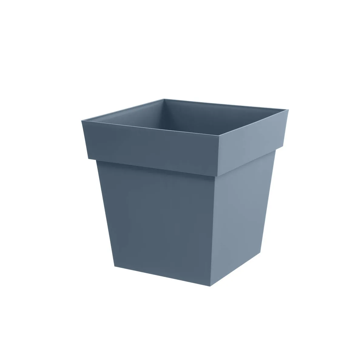 Eda Plastiques Bleu Pot De Fleurs Toscane Carrée 39 X 39 Cm - 38 L - Jean - Eda