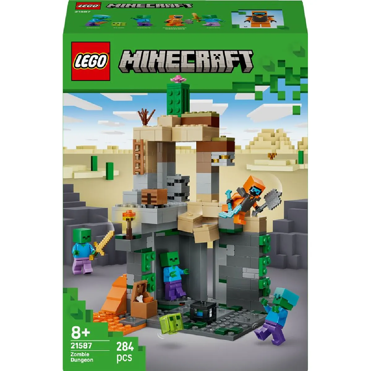21587 Le Donjon des Zombies - Set LEGO Minecraft 284 pi&egrave;ces