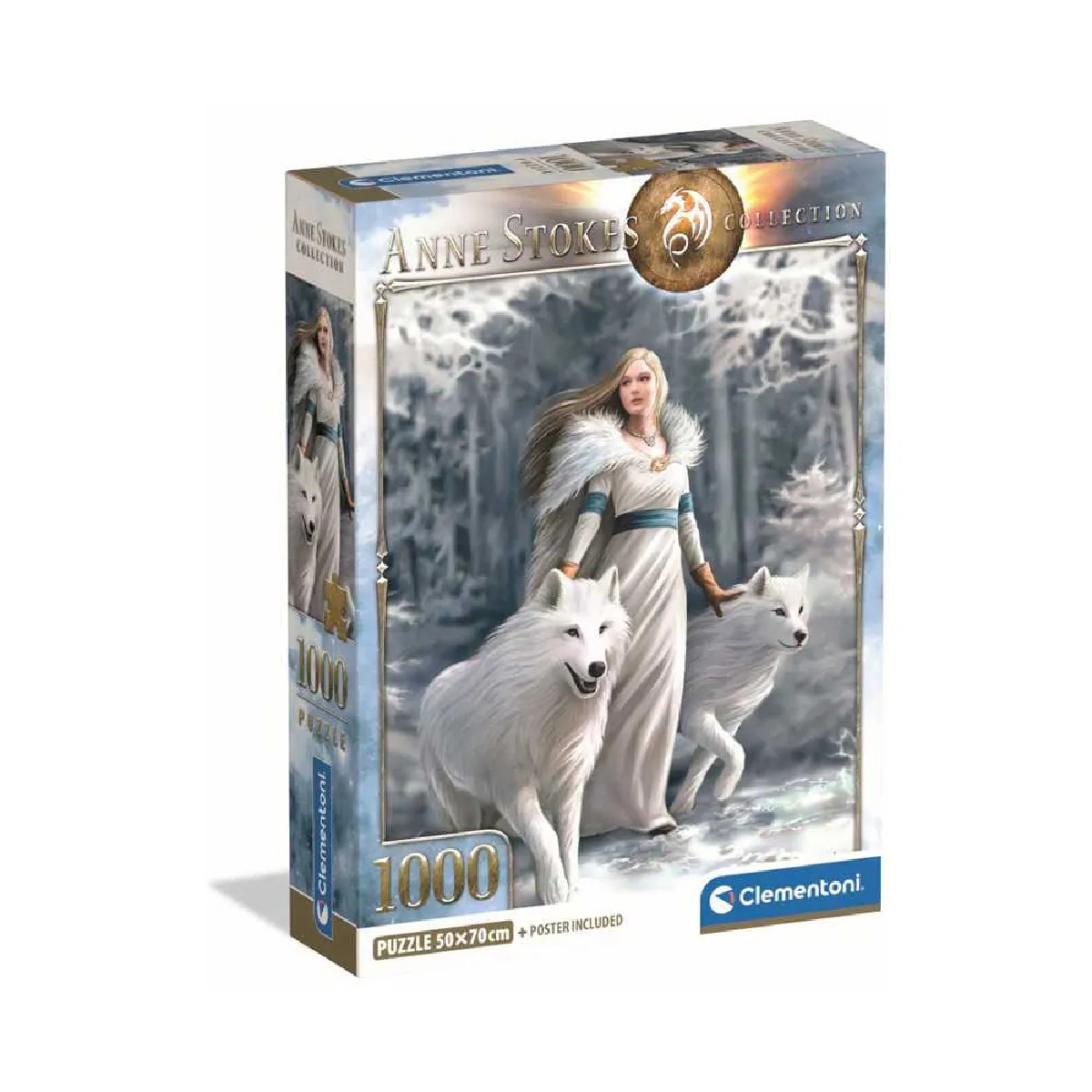 Puzzle Compact 1000 pièces : Anne Stokes Les gardiens de 'hiver Clementoni Puzzles - vue 10