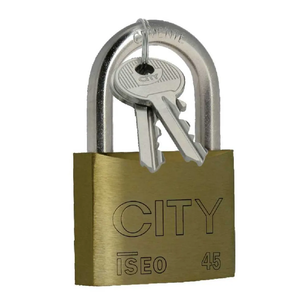 Iseo City 35 Cadenas 6 Mm Laiton Massif, Anse Acier Nickelé, 2 Clés