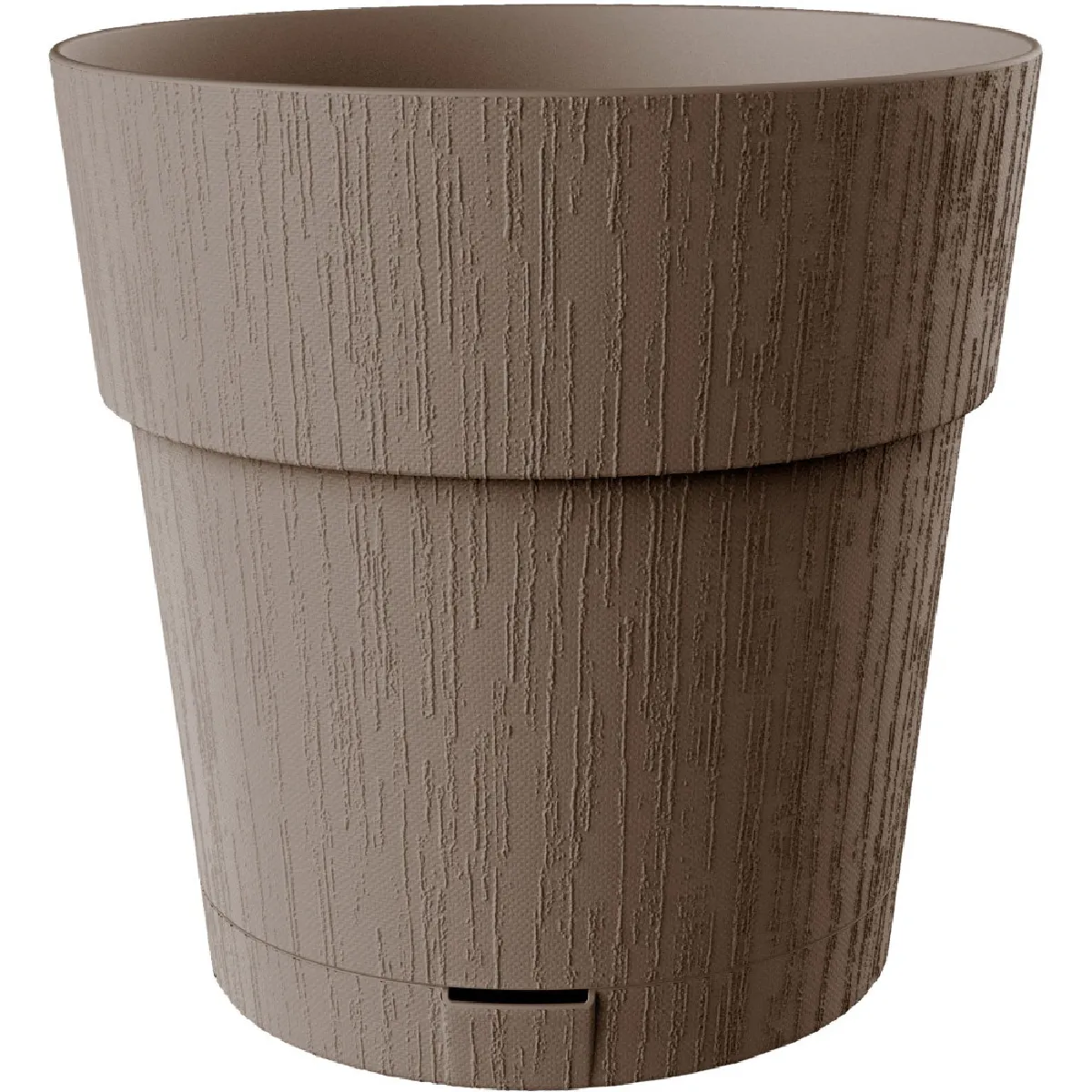 Stefanplast Pot Ethica 40 Cm Pot De Fleur Taupe Avec Réserve D'eau 2 L