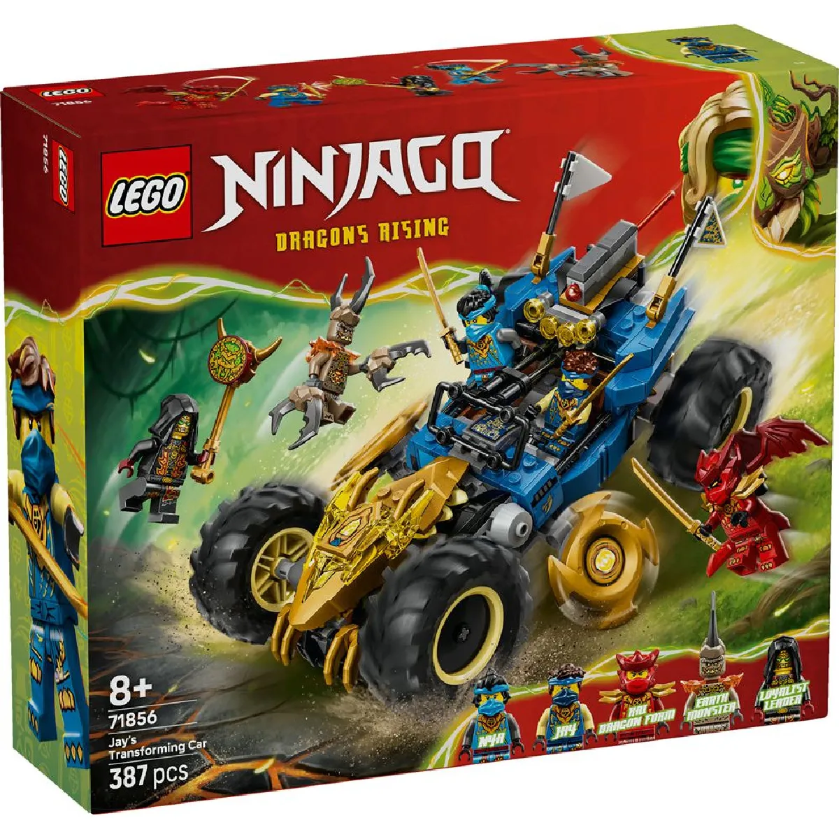 71856 Jay's Transforming Car Set LEGO Ninjago 387 pi&egrave;ces 2-en-1