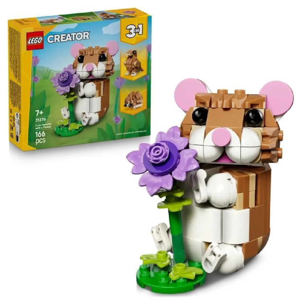 Lego Filles Marron Jeux De Construction Hamster Et La Fleur Creator - Image 7