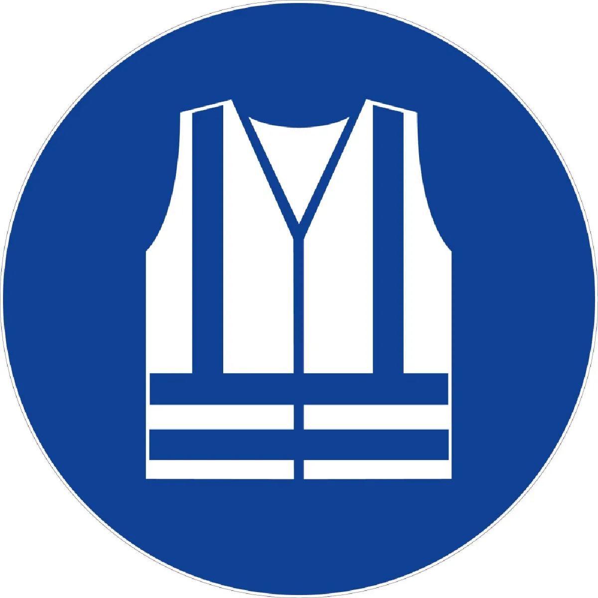 Panneau d'obligation rond 300 mm Port du gilet réfléchissant 4063508 métal