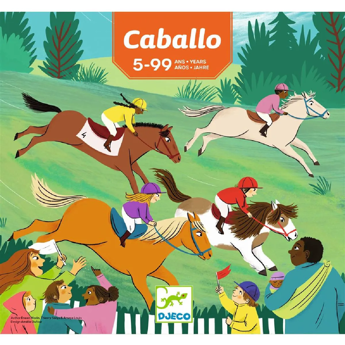 DJECO Caballo Jeu de course et strat&eacute;gie familial 2-4 joueurs 5+ ans