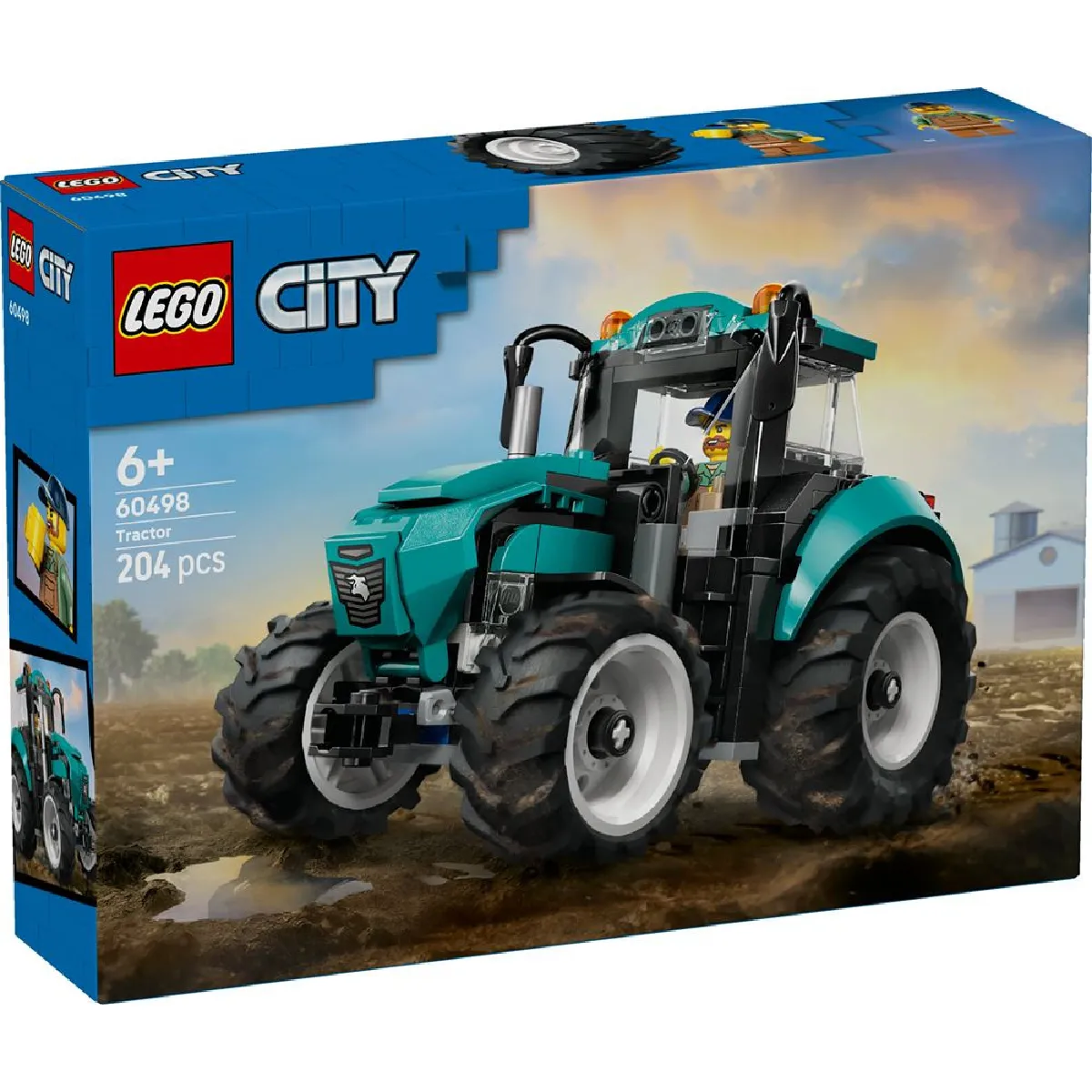 City 60498 Tracteur 204 pièces vert turquoise
