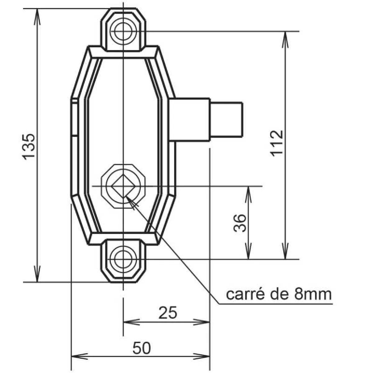 Générique Sérrure Bec de canne 7170 gauche - GOLLOT - F671702000