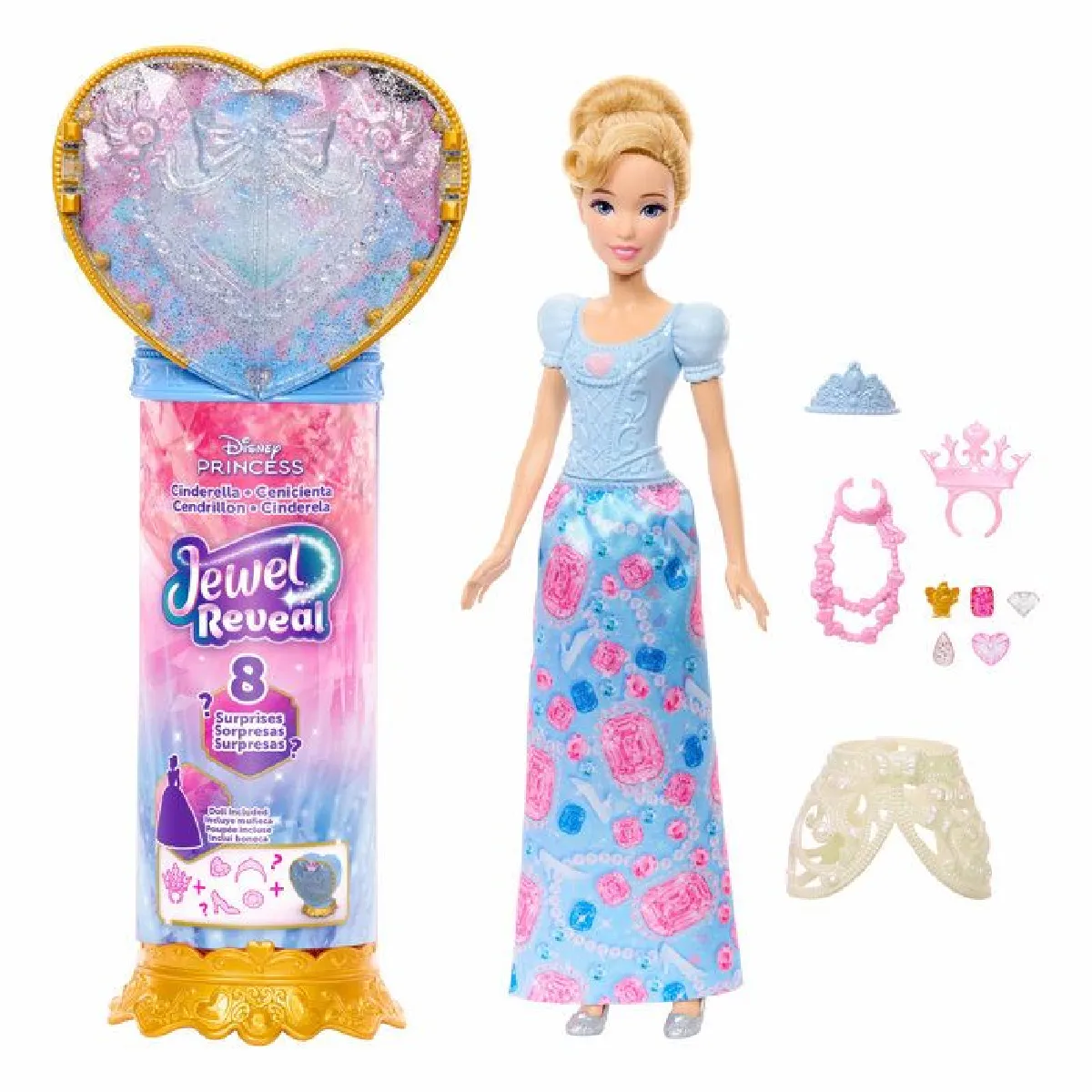 Mattel Disney Princess Cendrillon Princesse Reveal