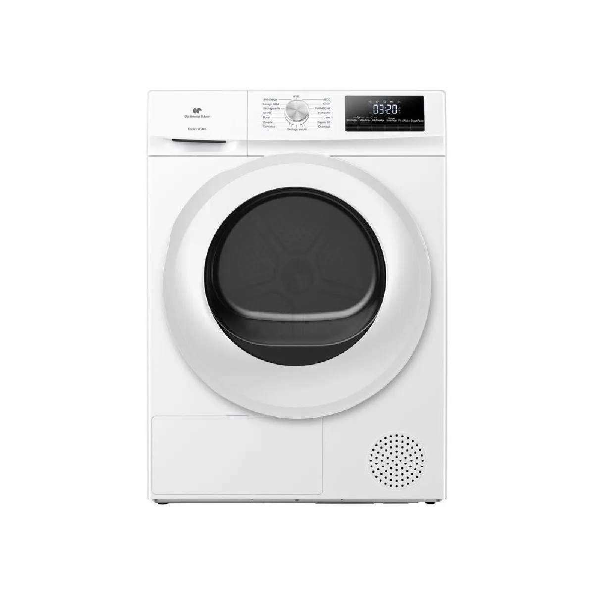 CONTINENTAL EDISON CESL7PCWE S&egrave;che-linge pompe &agrave; chaleur 7 kg 60 cm blanc