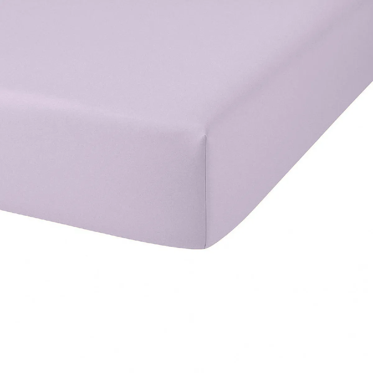 Drap Drap housse en Coton Percale couleur Poudre de Lila 180 x 200 cm