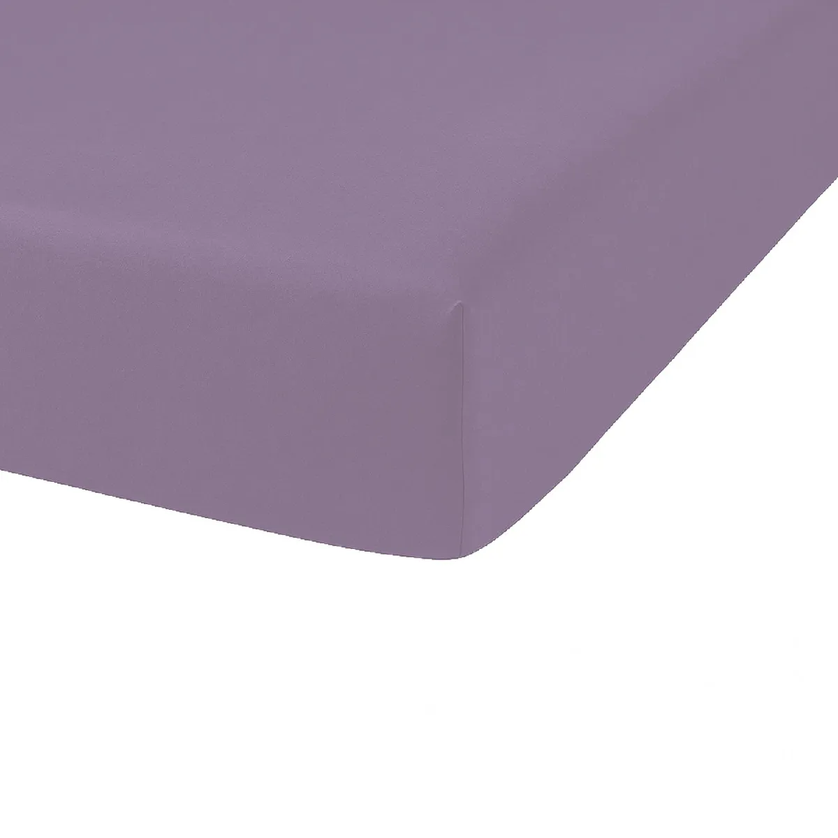 Drap housse Percale, Figue, 180x200cm, Coton 78 fils - Bonnet de 25cm