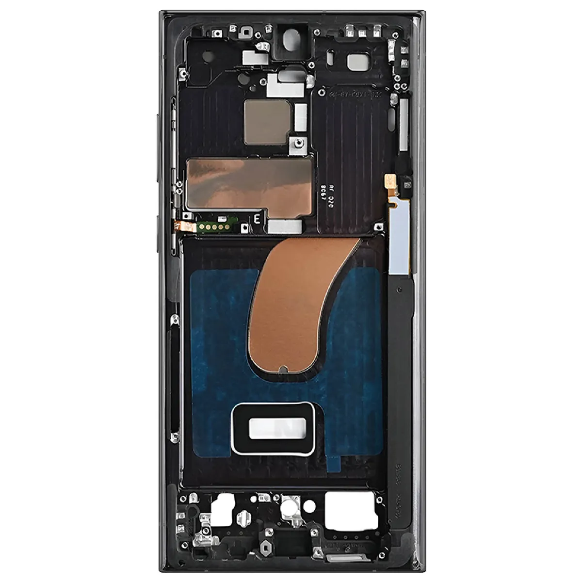 Avizar Gris Clappio Châssis Central De Remplacement Pour Samsung Galaxy S23 Ultra