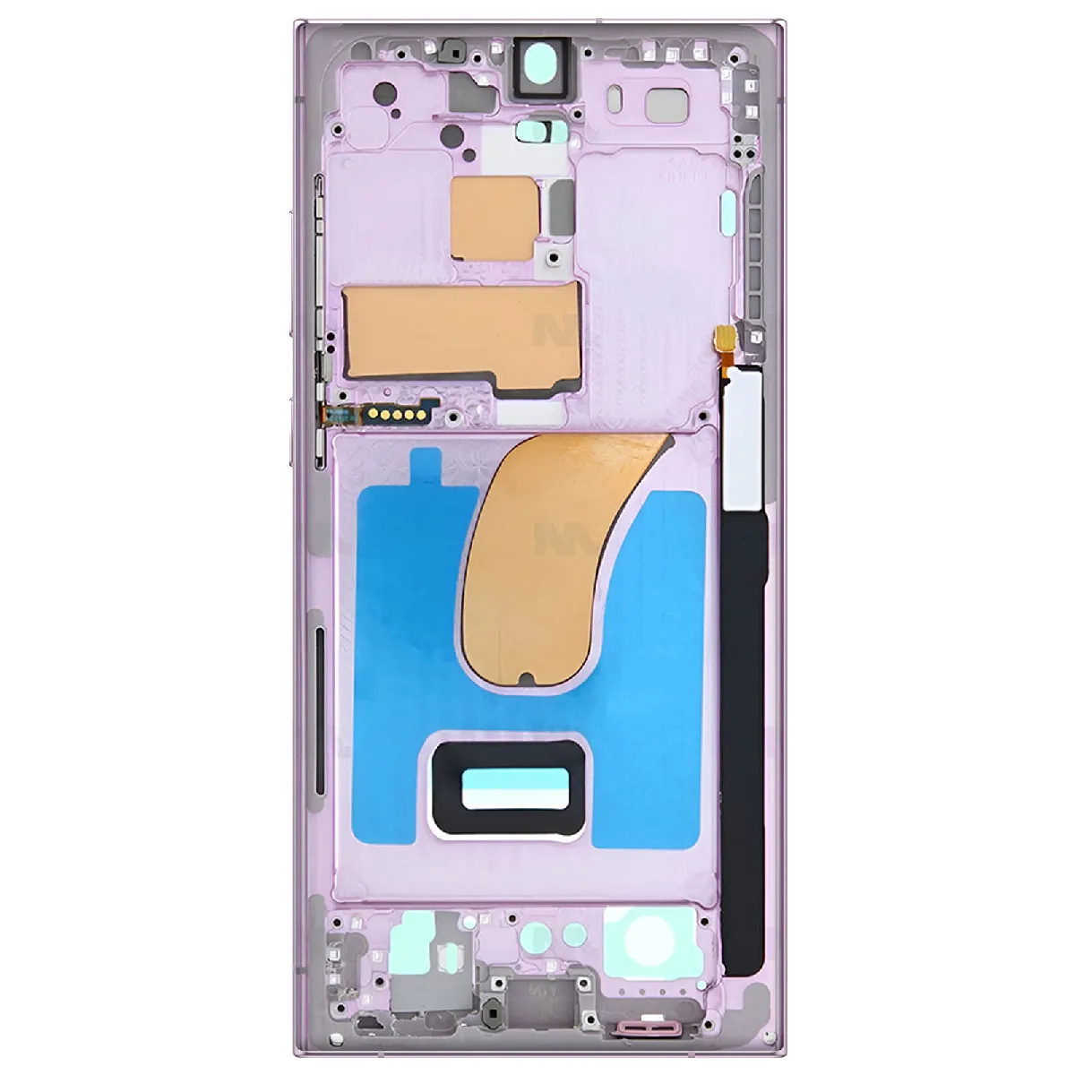 Avizar Clappio Châssis Central De Remplacement Pour Samsung Galaxy S23 Ultra Lavande