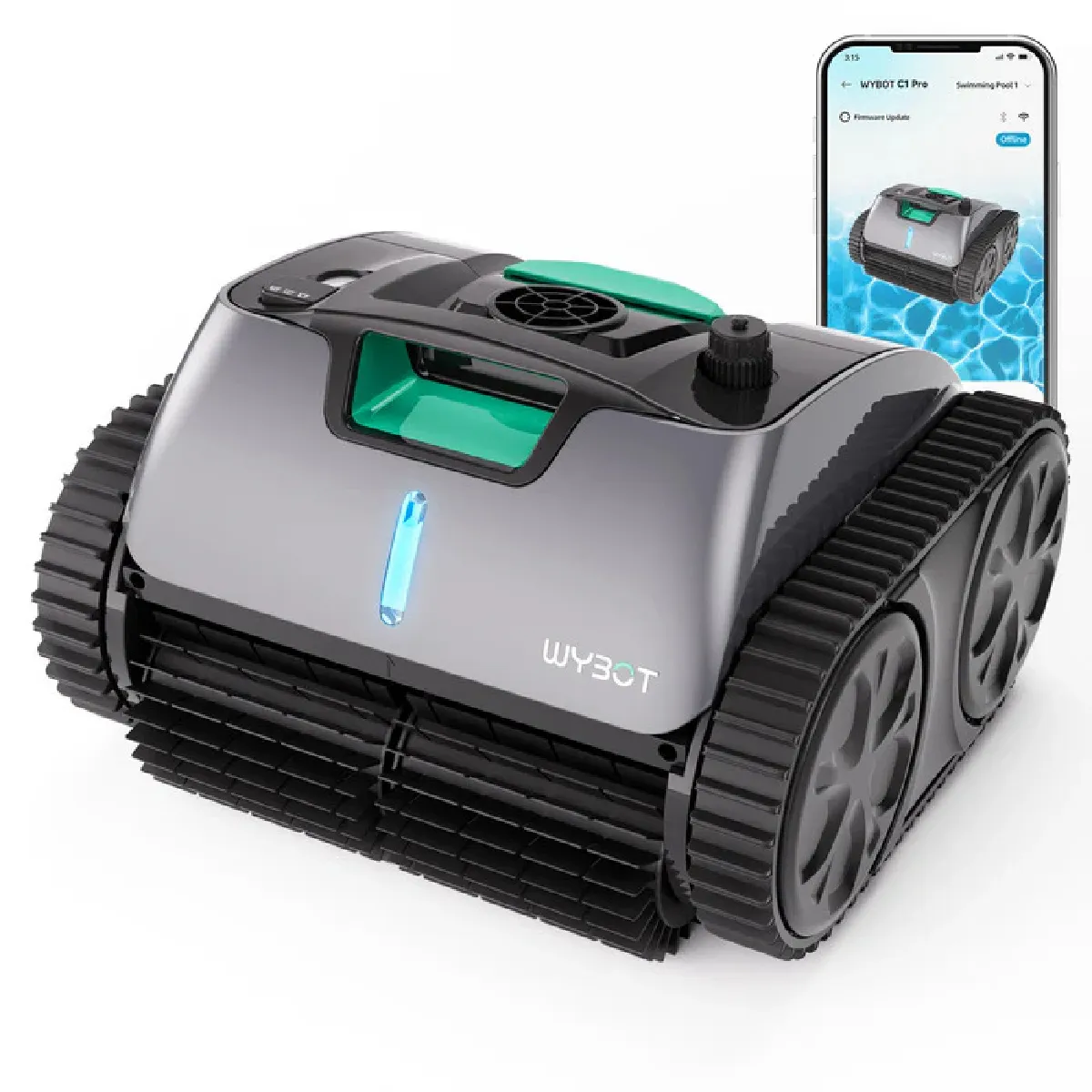 WYBOT Robot piscine &eacute;lectrique sans fil 2h50 max d'autonomie -  C1 PRO - 