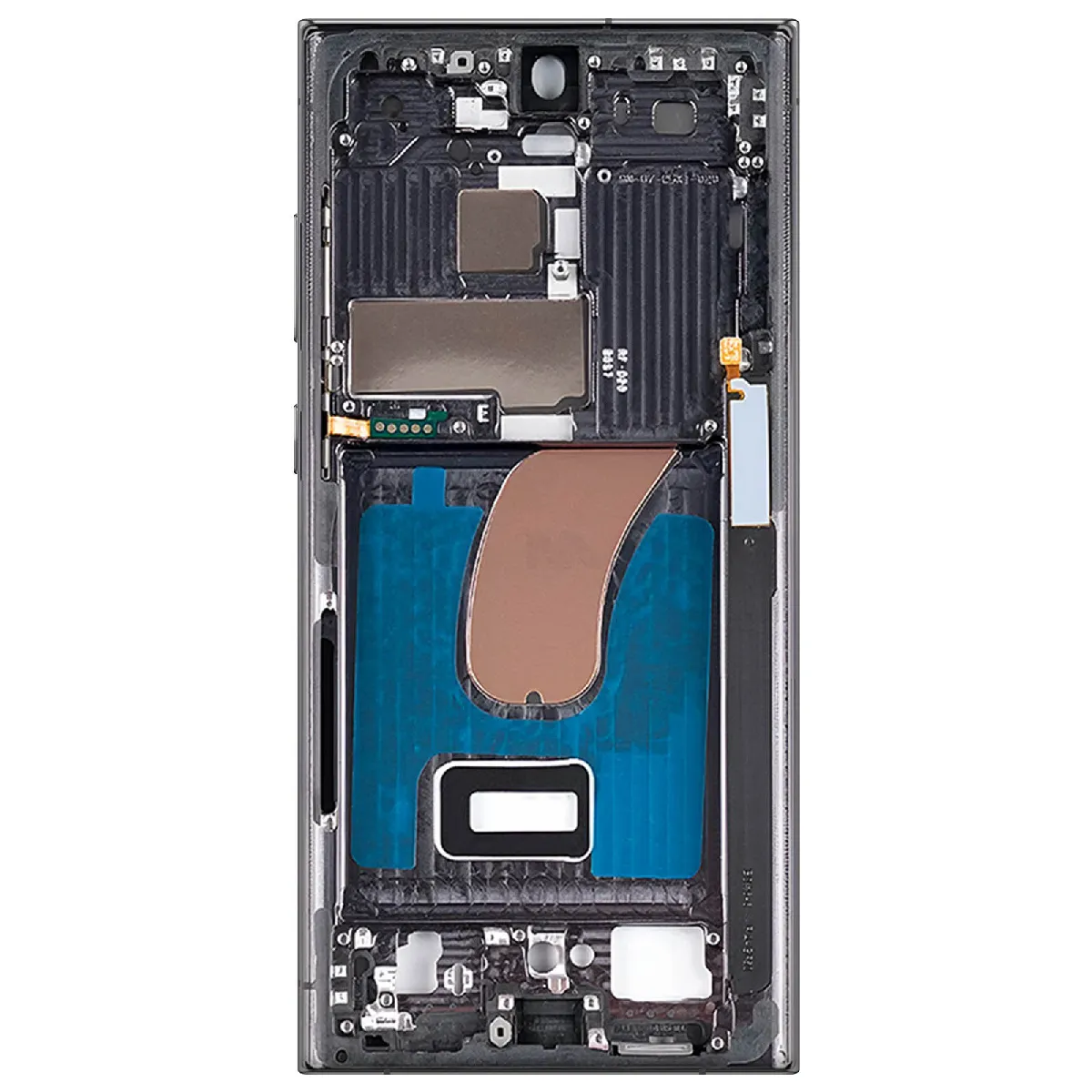Avizar Noir Clappio Châssis Central De Remplacement Pour Samsung Galaxy S23 Ultra