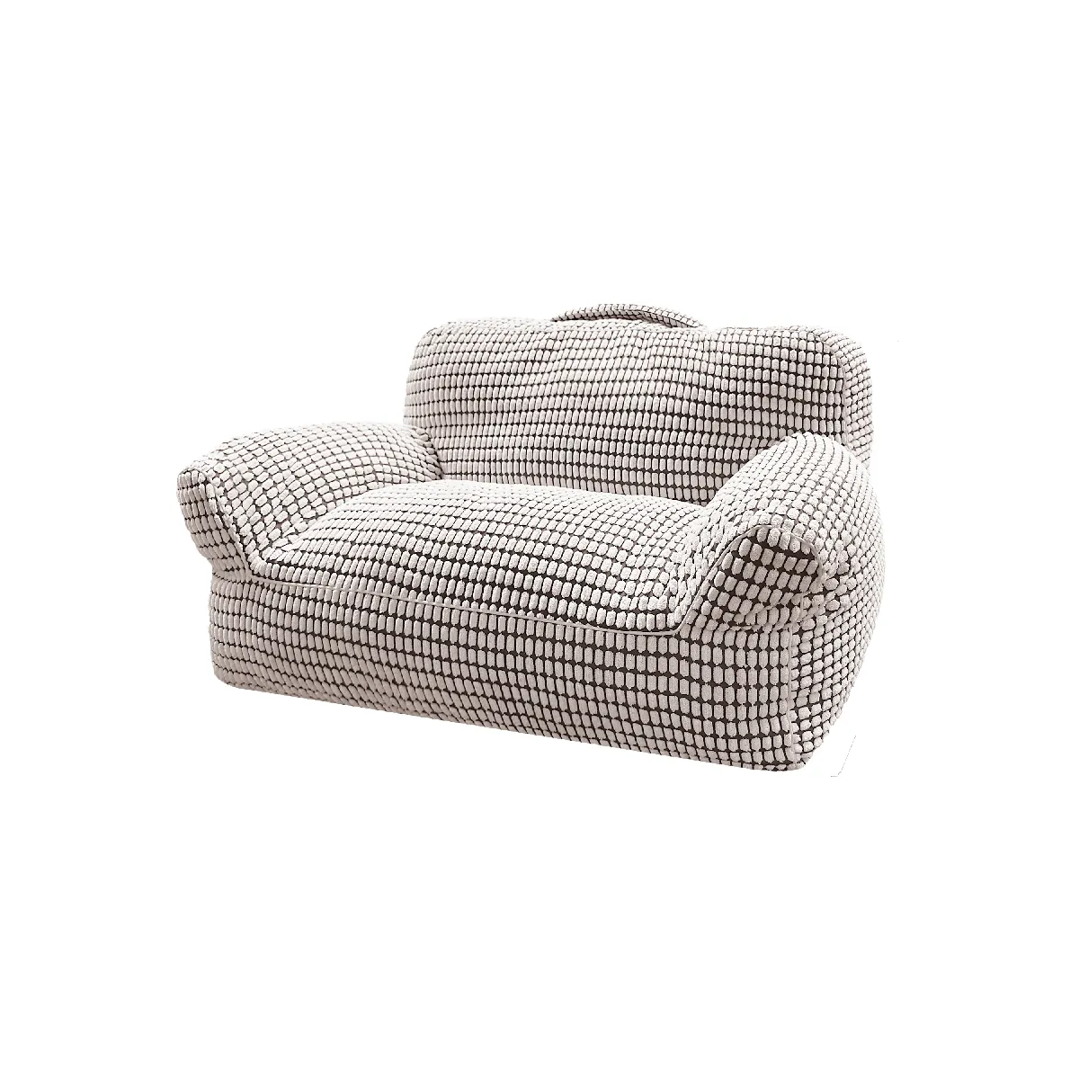 Canapé-lit pour chien VERCART 6335 en velours gris, housse amovible et lavable.