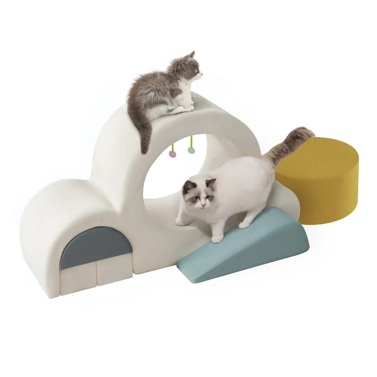 Cadre d'escalade mural pour chat VERCART 115 x 38 x 65 cm, modulable et confortable