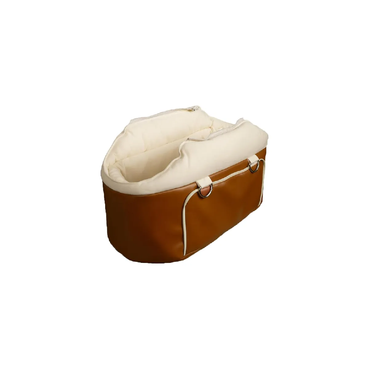 Siège auto pour chien VERCART 63671, polyester marron, coussin amovible