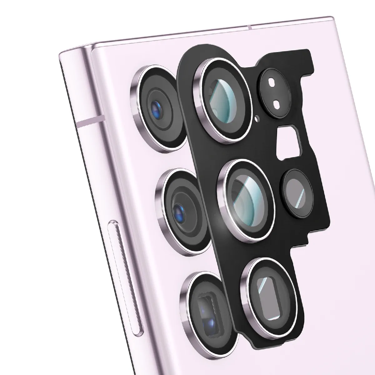 Avizar Clappio Lentille De Remplacement Pour Caméra Arrière Galaxy S23 Ultra Avec Châssis Lavande