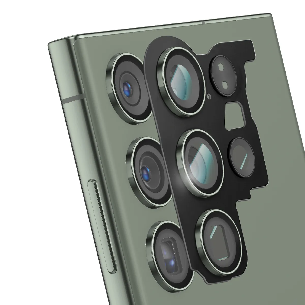 Avizar Vert Clappio Lentille De Remplacement Pour Caméra Arrière Galaxy S23 Ultra Avec Châssis