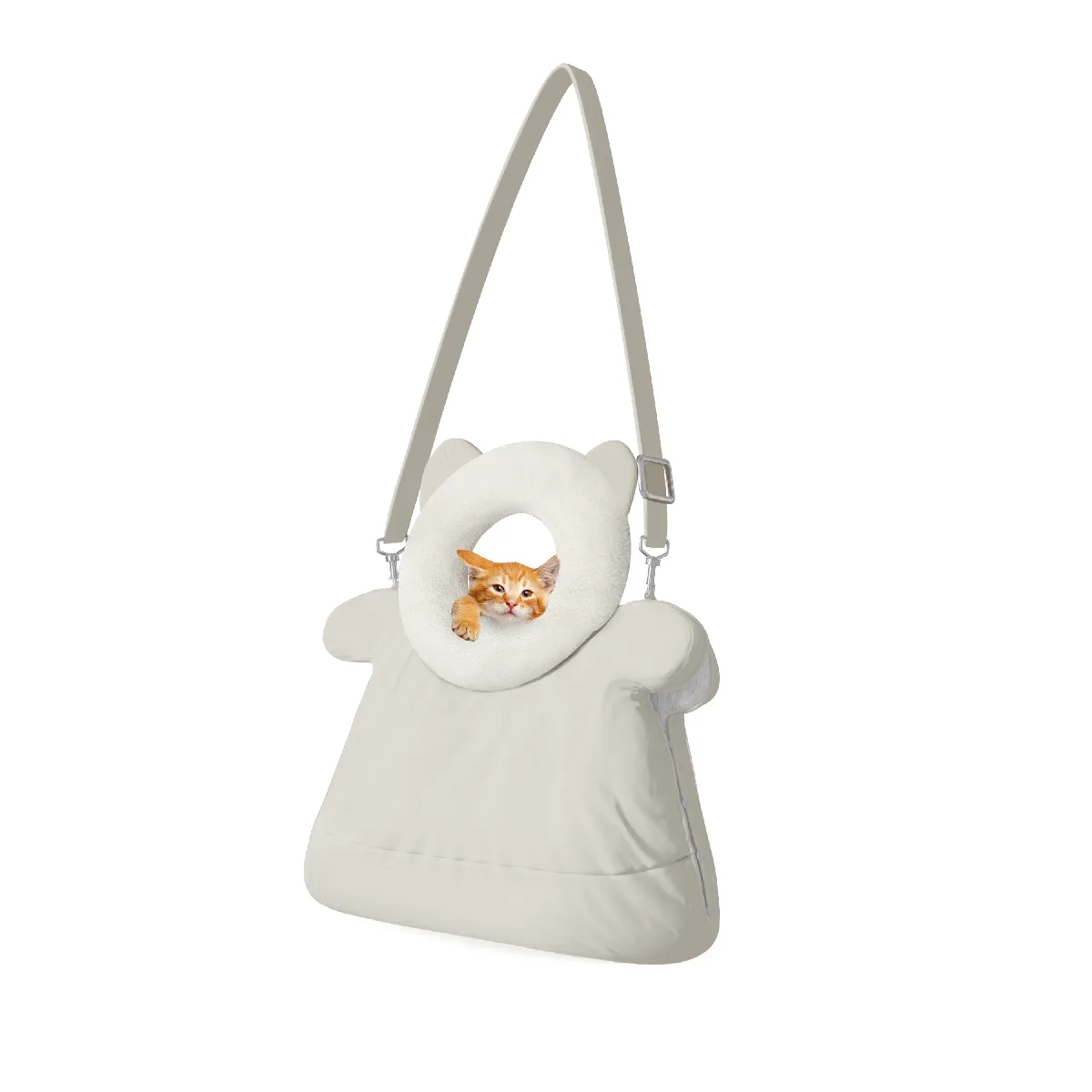 Sac bandoulière chat JY VERCART, polyester imperméable 33 x 40 x 21 cm