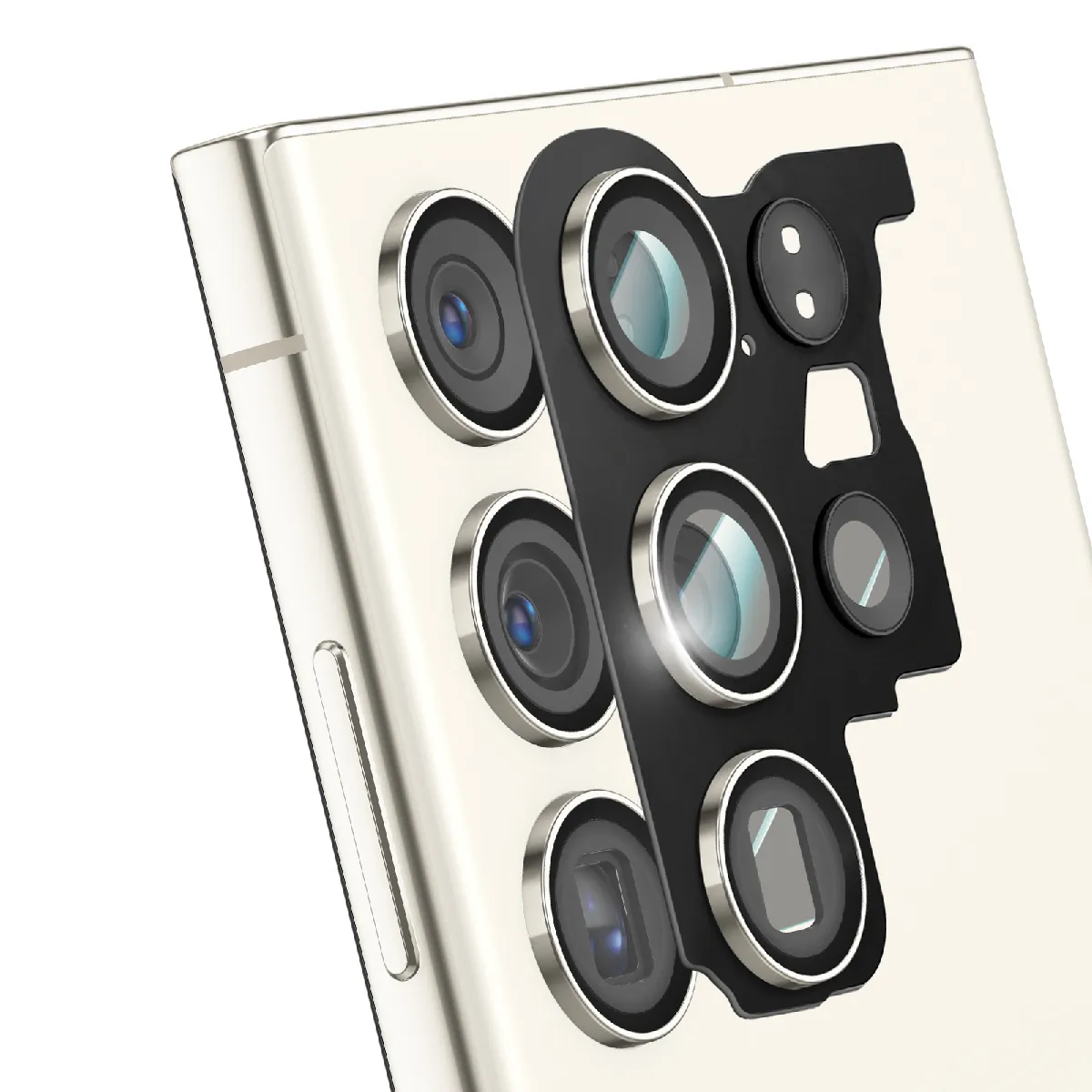 Avizar Beige Clappio Lentille De Remplacement Pour Caméra Arrière Galaxy S23 Ultra Avec Châssis