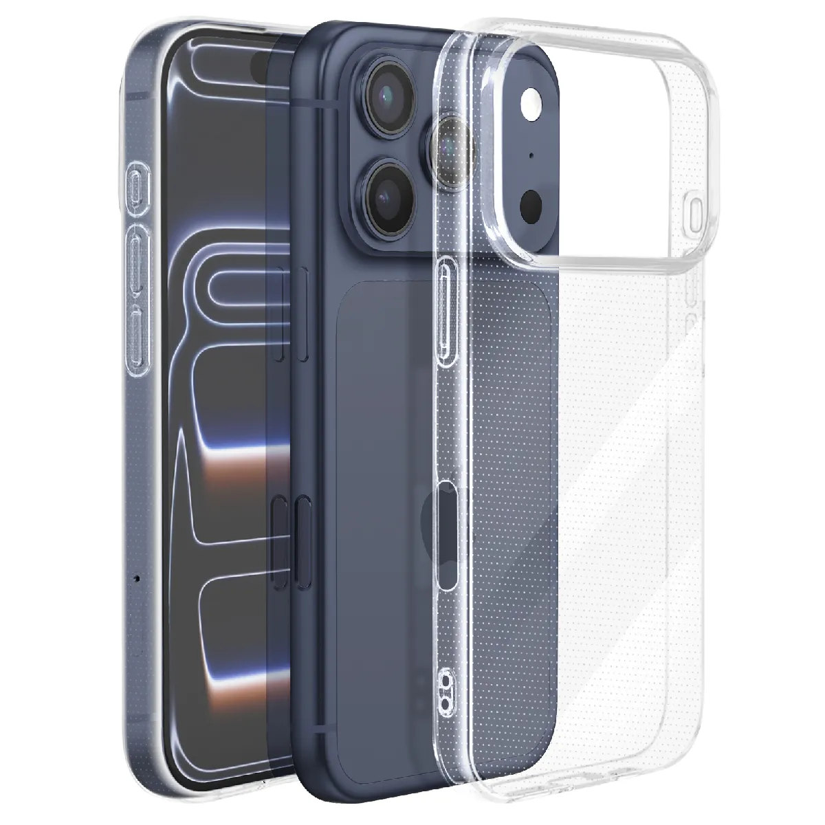 Mayaxess Coque Pour Iphone 17 Pro Antichocs Silicone Souple Bords Renforcés Transparent - Image 2