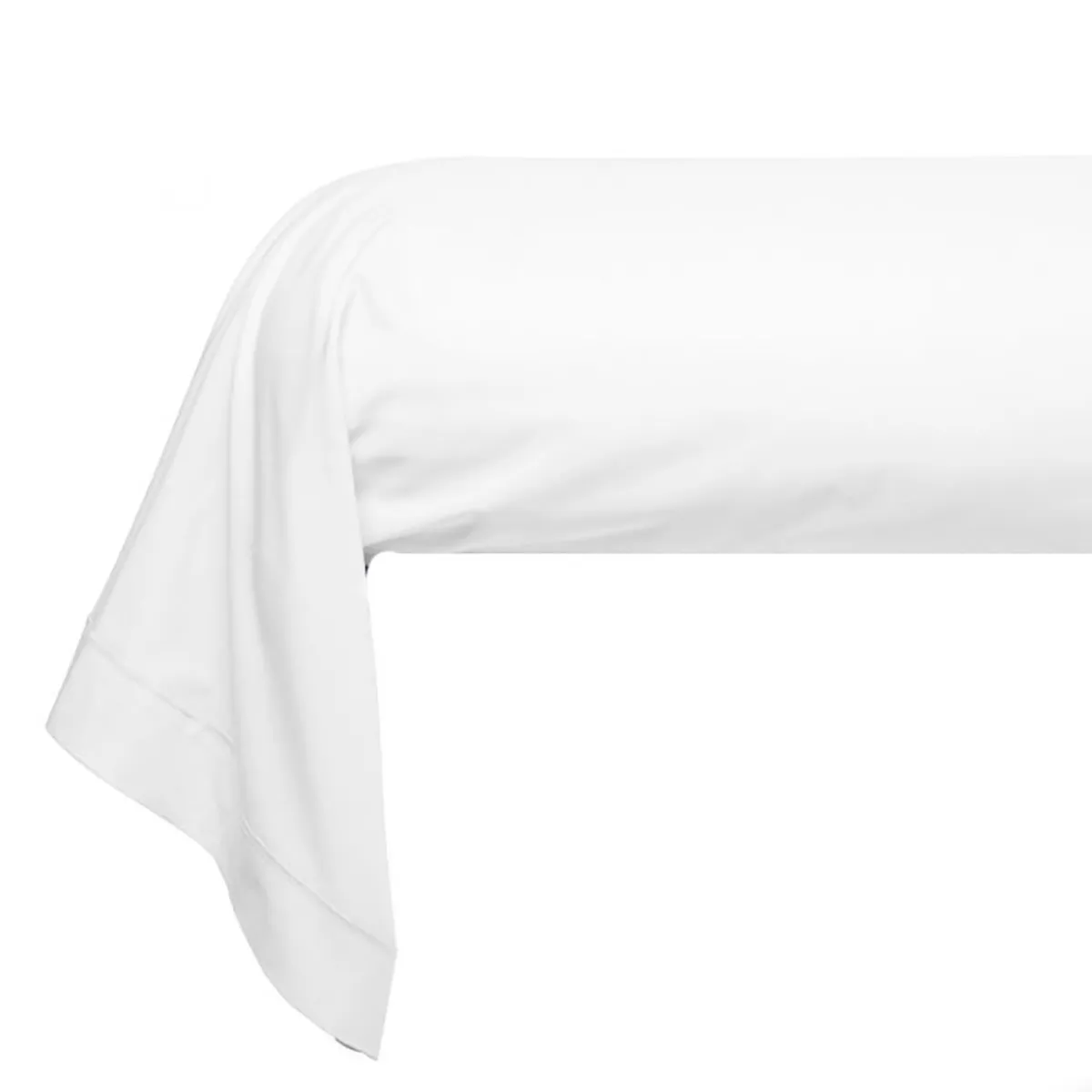 BLANC AVENUE Taie de traversin satin de coton blanc
