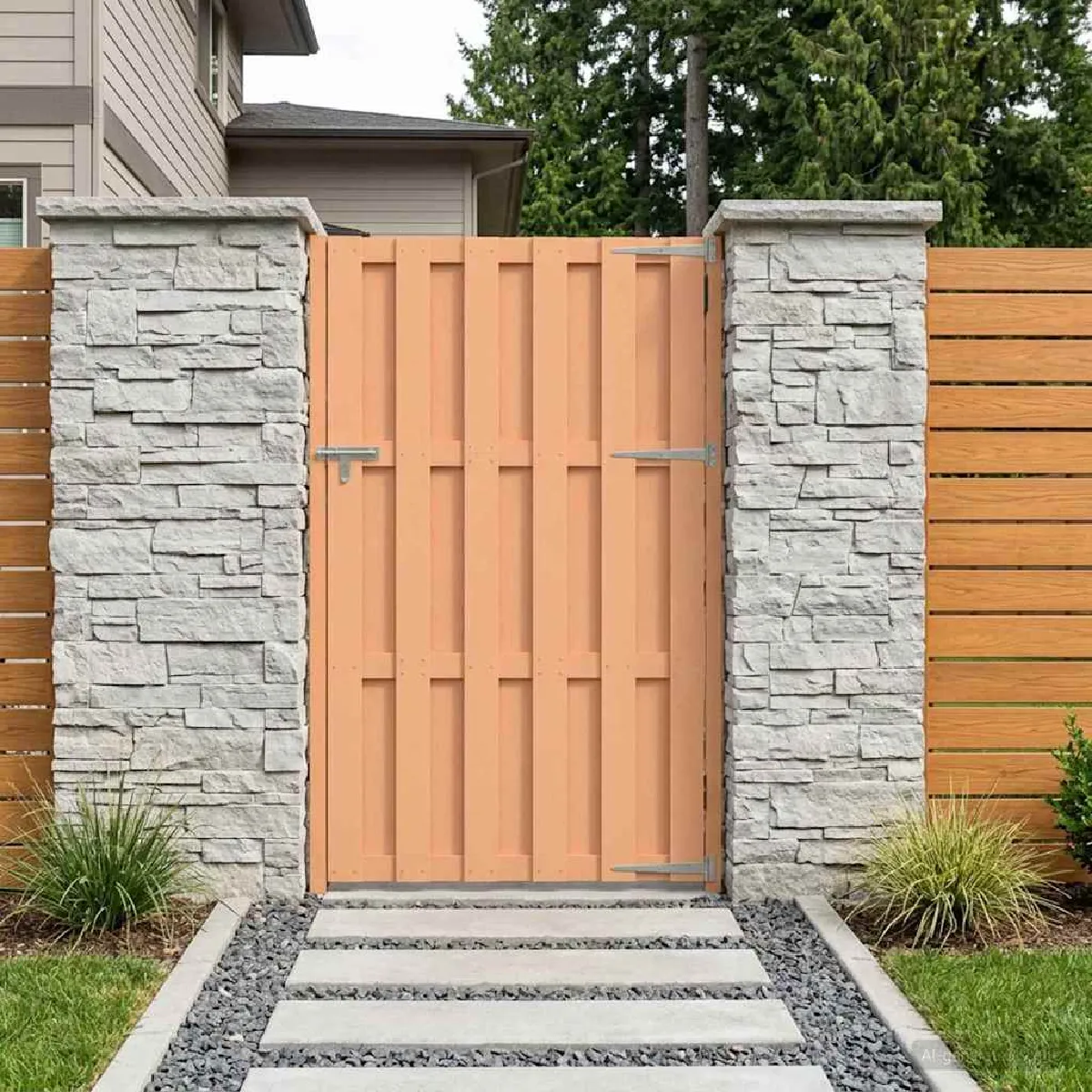 Vidaxl Porte de Jardin 100 x 180 cm WPC et Aluminium - vue 2