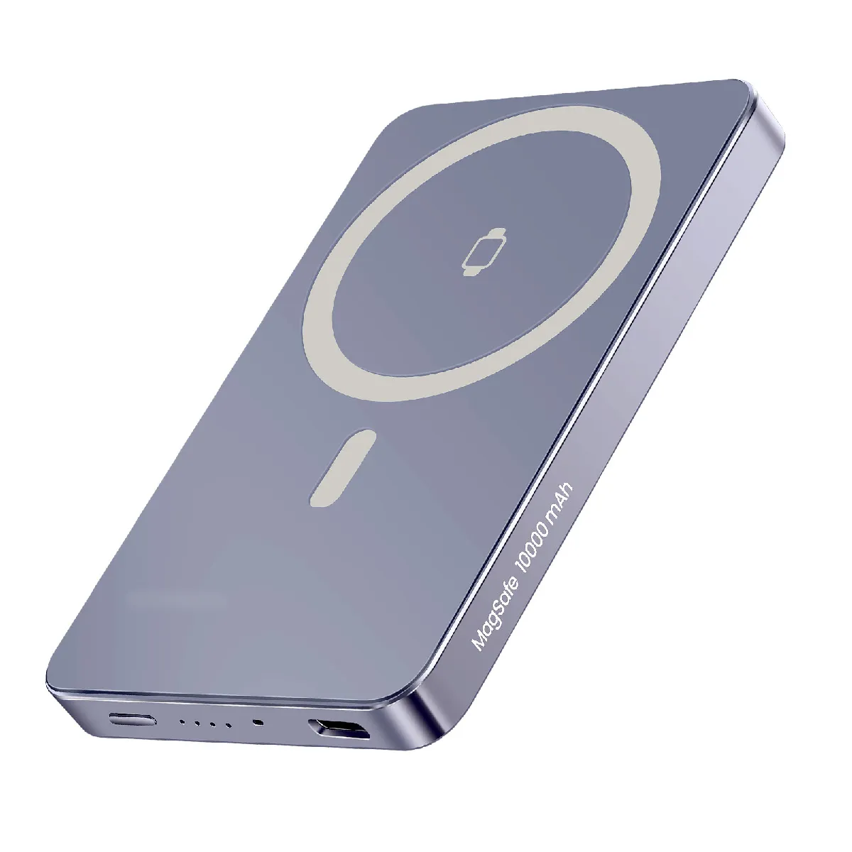 PowerBank MagSafe Slim Qi2 15W 5000mAh avec Charge USB-C PD 20W Gris