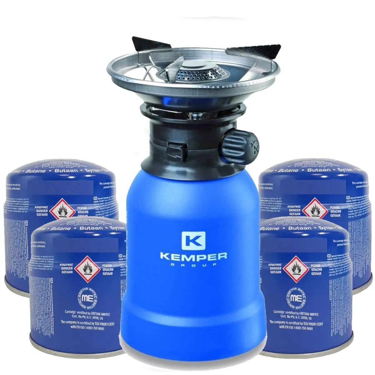 GENERIQUE R&eacute;chaud gaz 2200W Coque ABS Piezo + 4 Cartouches de gaz 190gr