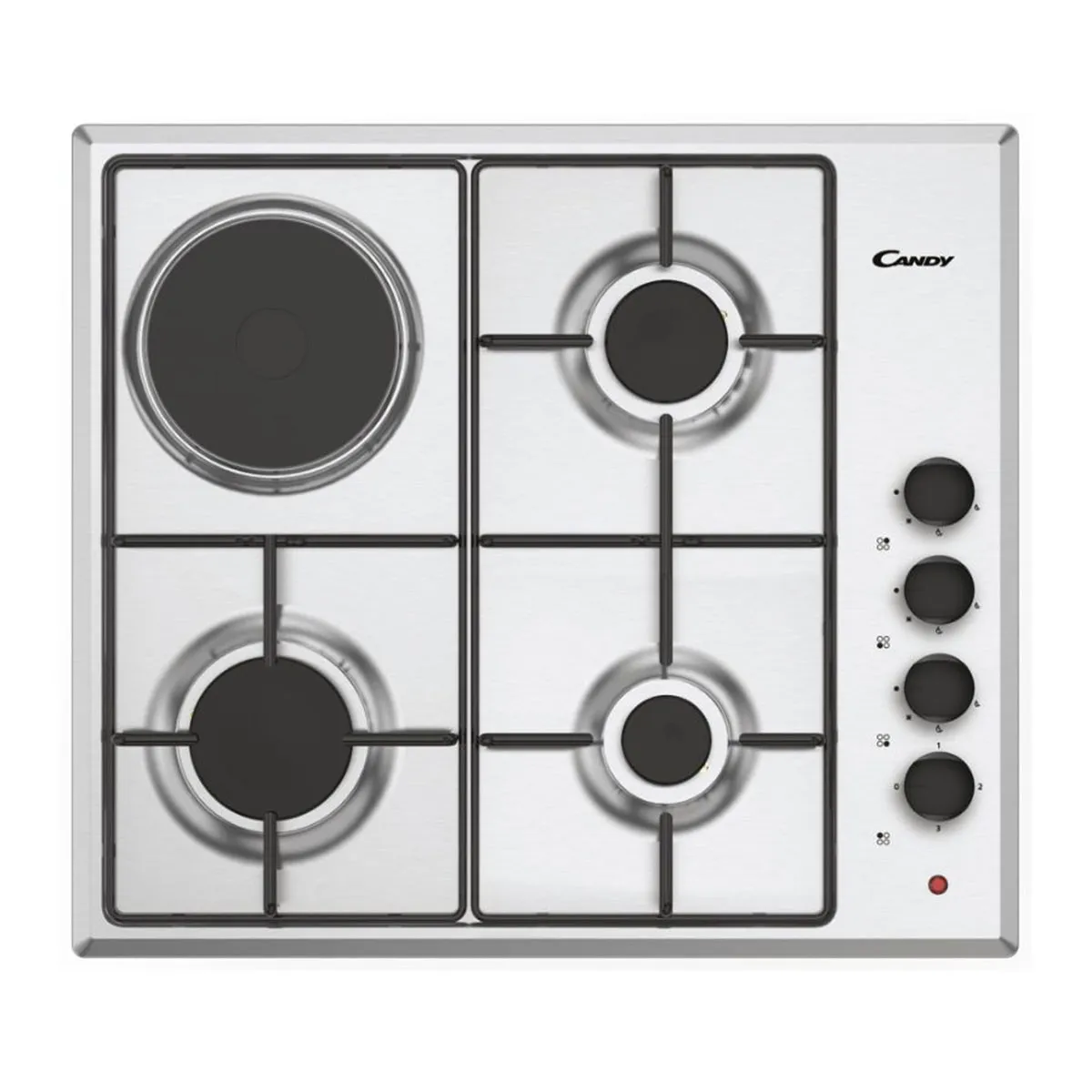 Plaque Candy CMGH31X1 4 zones gaz electrique inox 58 cm - vue 2