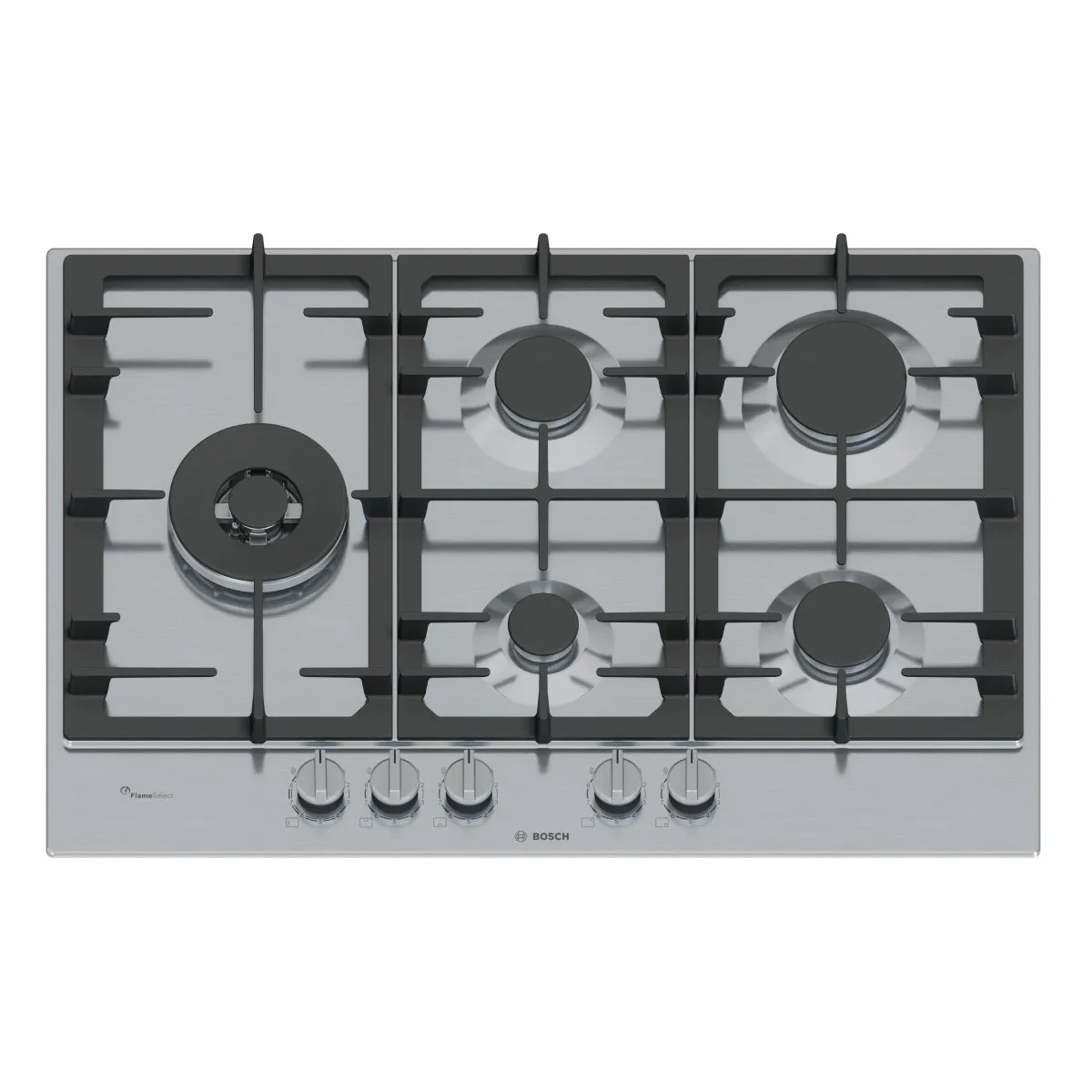 Plaque de Cuisson à Gaz Bosch Série 6 5 Zones Acier Inoxydable PCS7A5I90