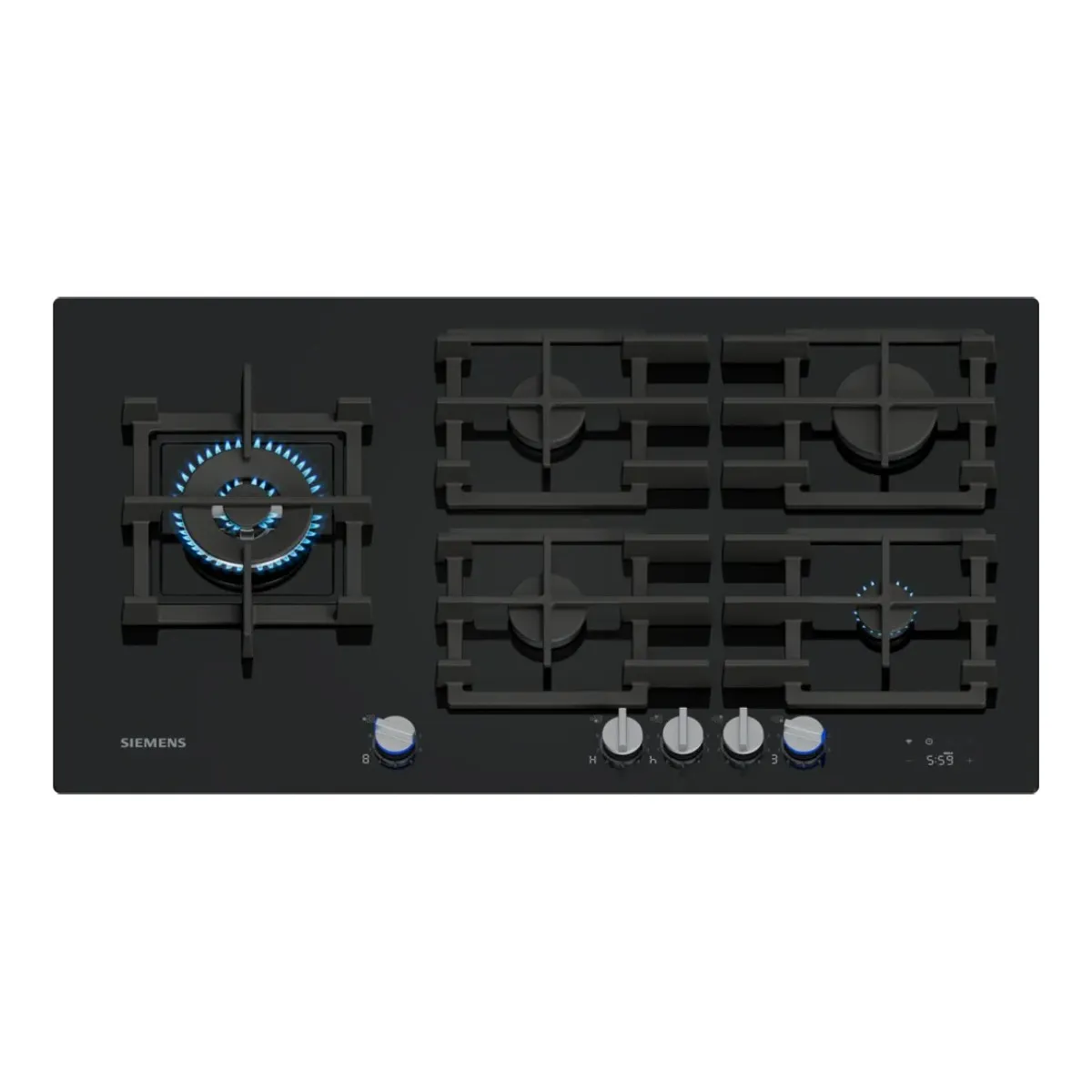 Plaque de cuisson Siemens iQ700 ER9A6SH40 5 foyers verre trempé 90 cm