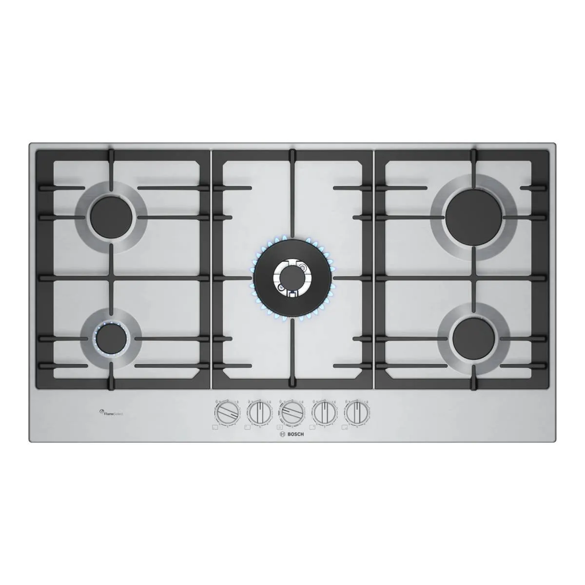 Plaque De Cuisson À Gaz Bosch PCR9A5I90 – 5 Zones, 12500 W, FlameSelect - vue 2