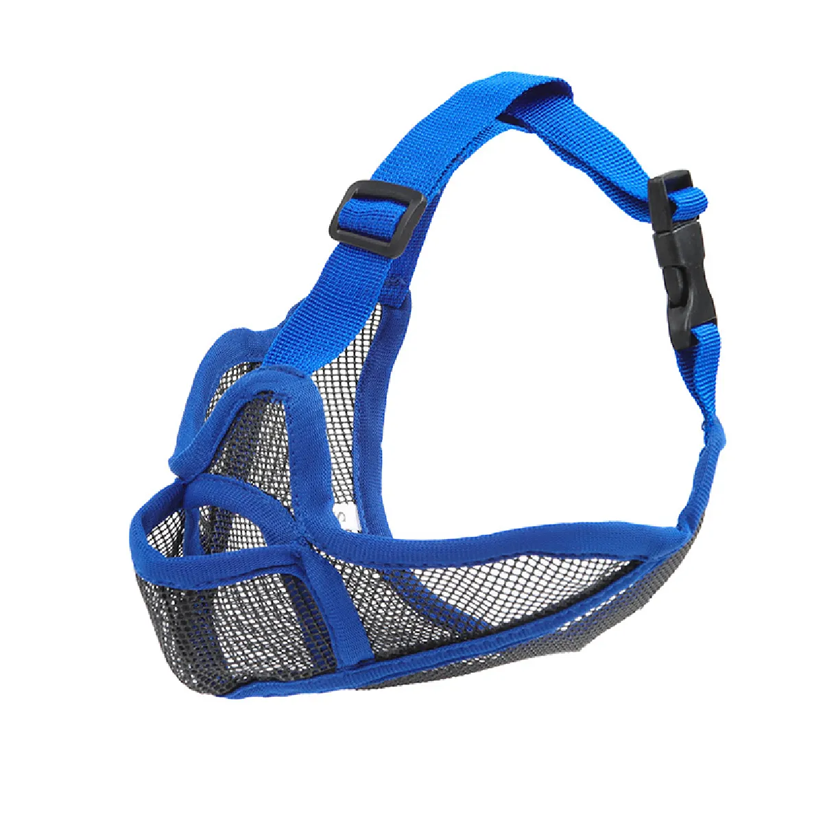 Muselière Bleue pour Chien à Museau Court - Confortable et Respirante XS