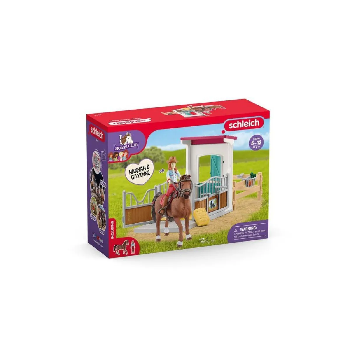 Schleich Horse Club Coffre à Chevaux Hannah et Cayenne - Set de jeu