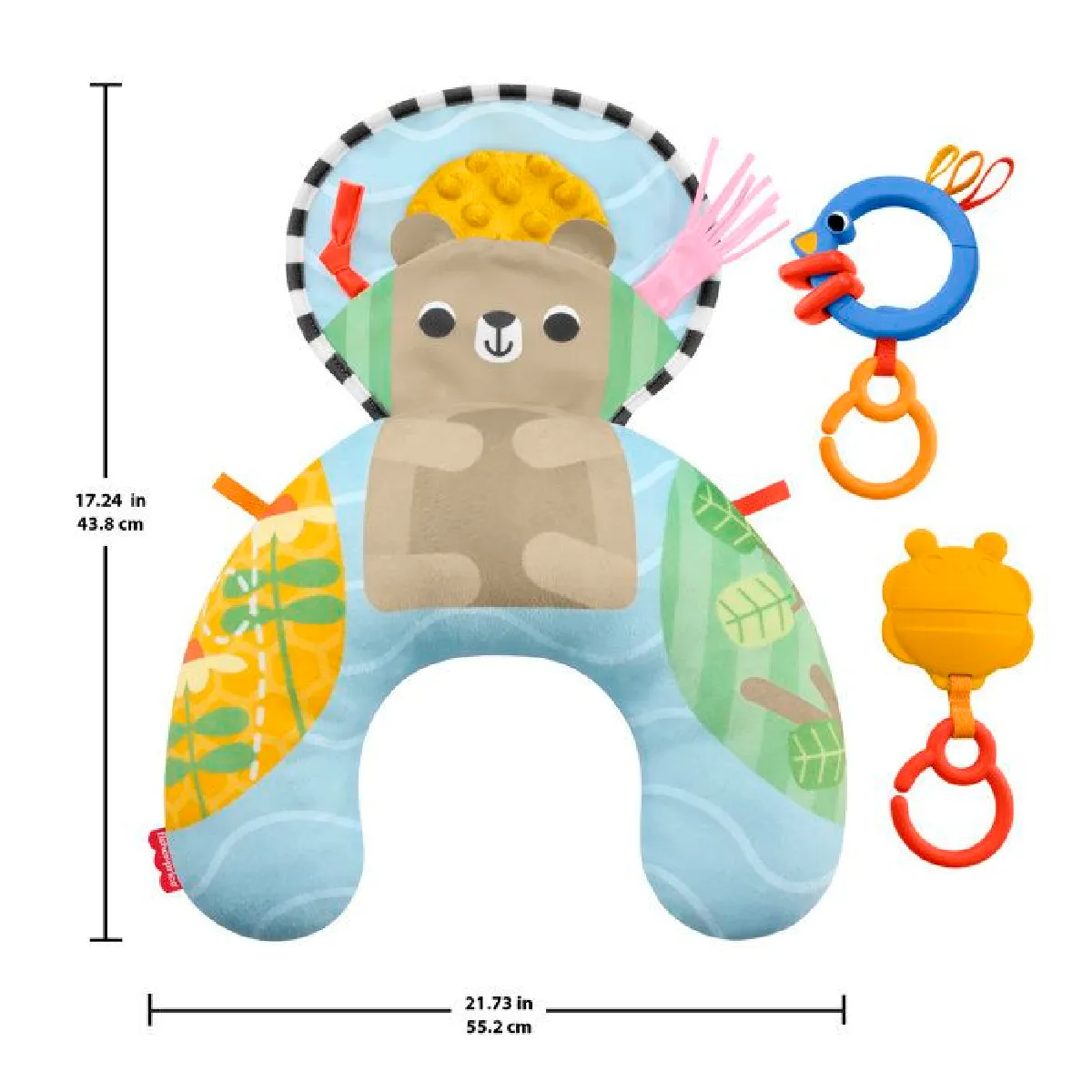 Fisher Price Tapis déveil - JHB44 - Coussin sensoriel - Hochets et textures - Dès la naissance Multicolore pour garçon - vue 2