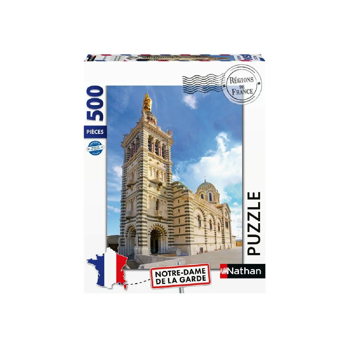 Puzzle 500 pièces : Notre Dame de la Garde Collection Régions de France Ravensburger Nathan - vue 2