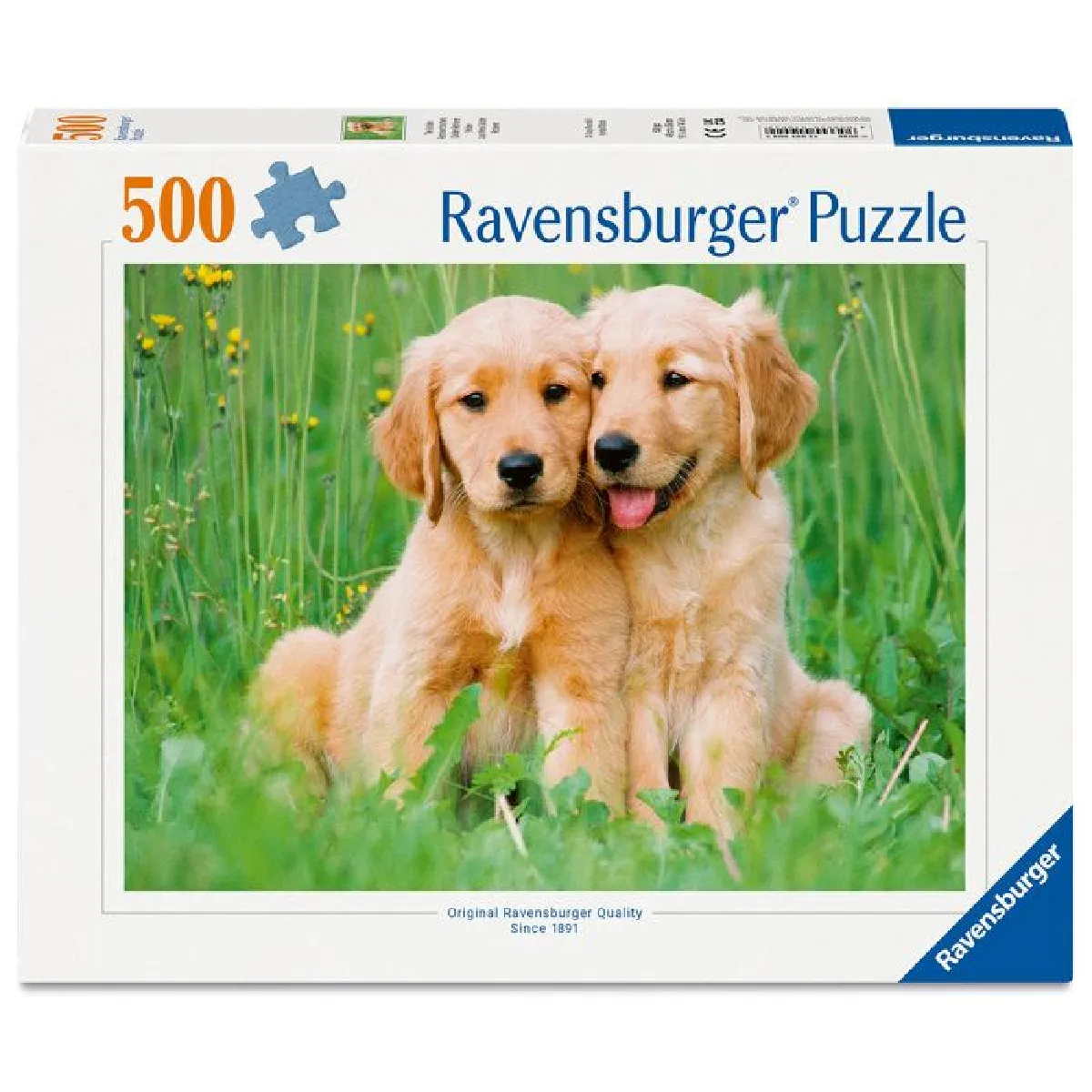 Ravensburger Puzzle 500 pièces - Chiots Golden Retriever
