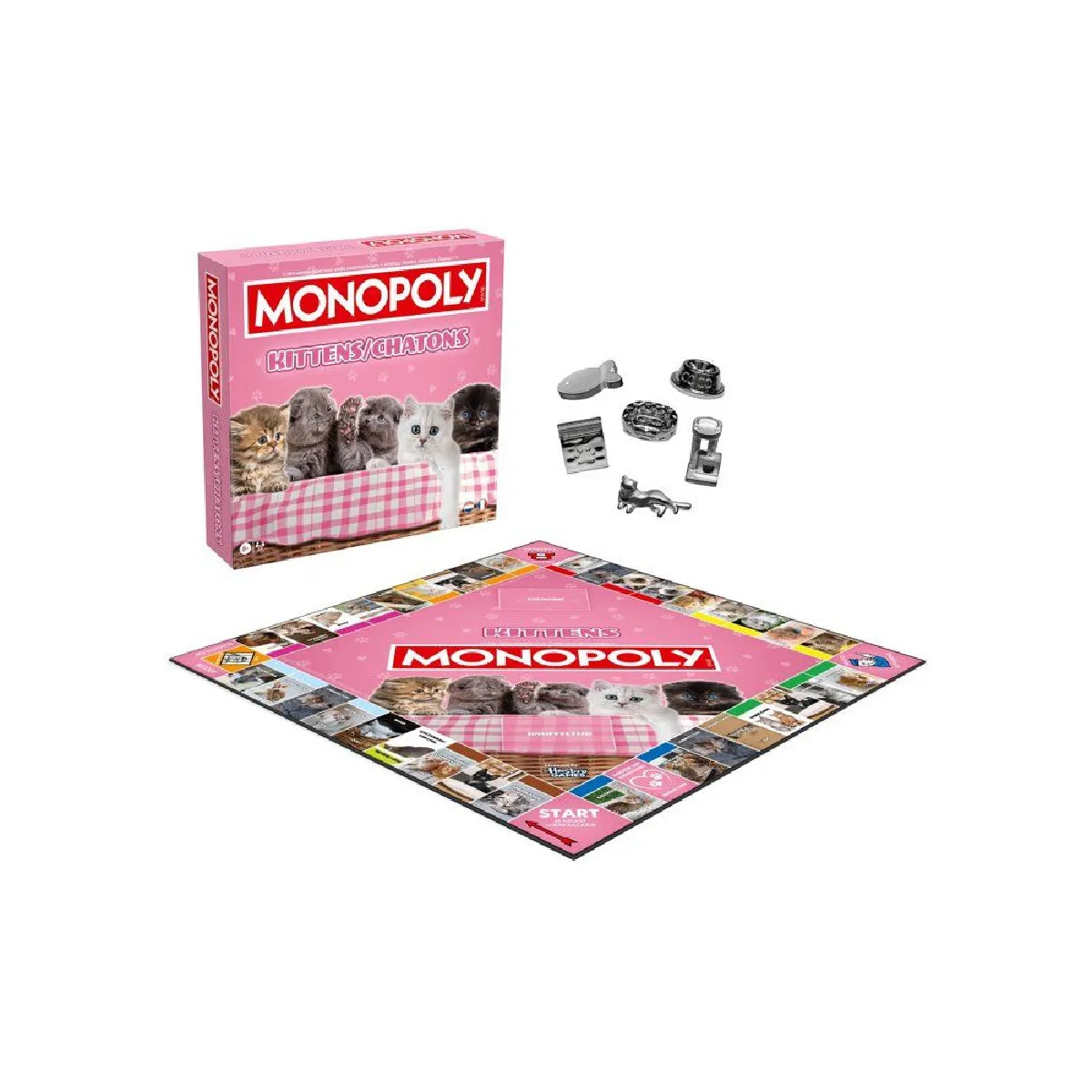 WINNING MOVES  Monopoly Kittens - Chatons - Jeu de plateau 2 &agrave; 6 joueurs