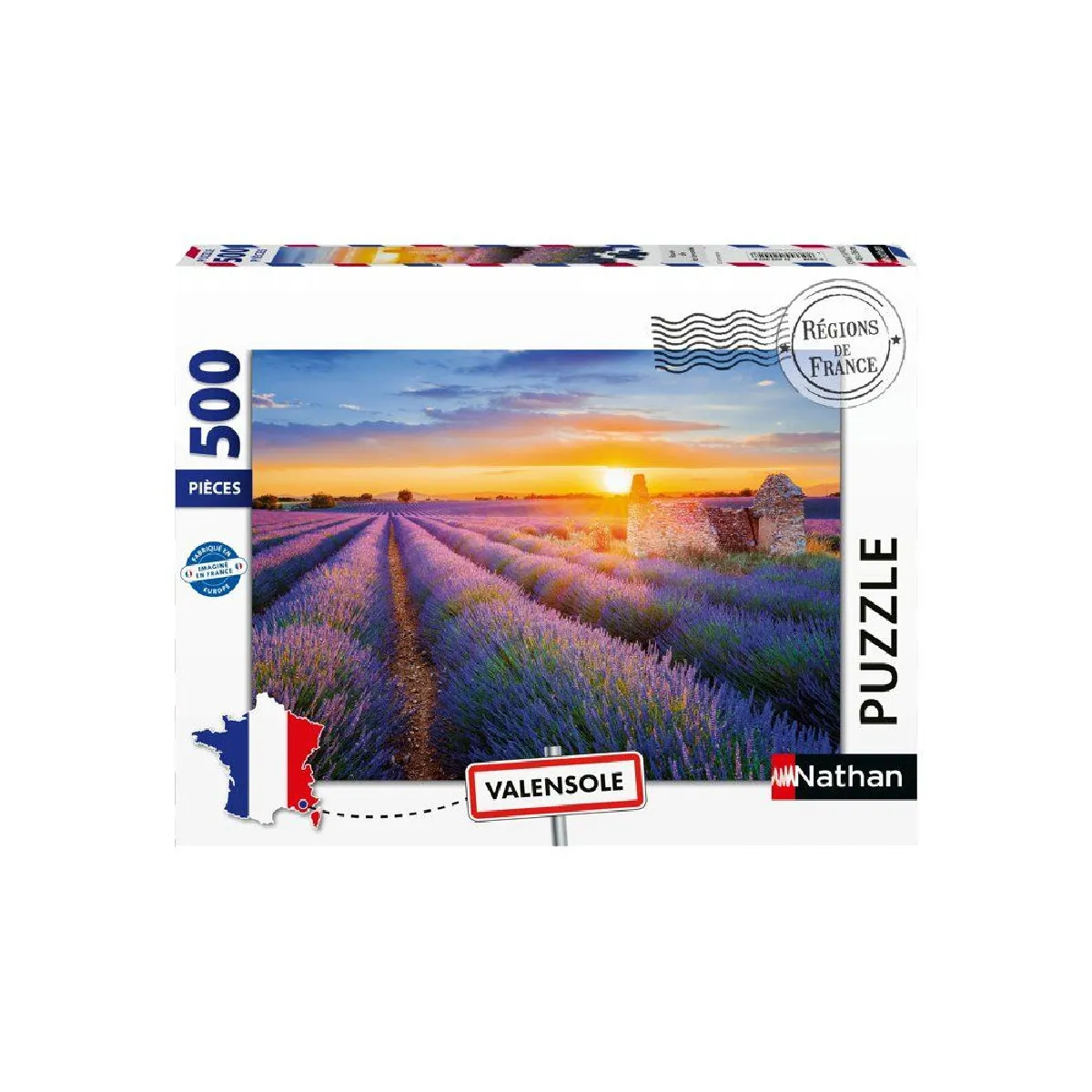 Puzzle 500 pièces : Route de la lavande Valensole Collection Régions de France Ravensburger Nathan - vue 2