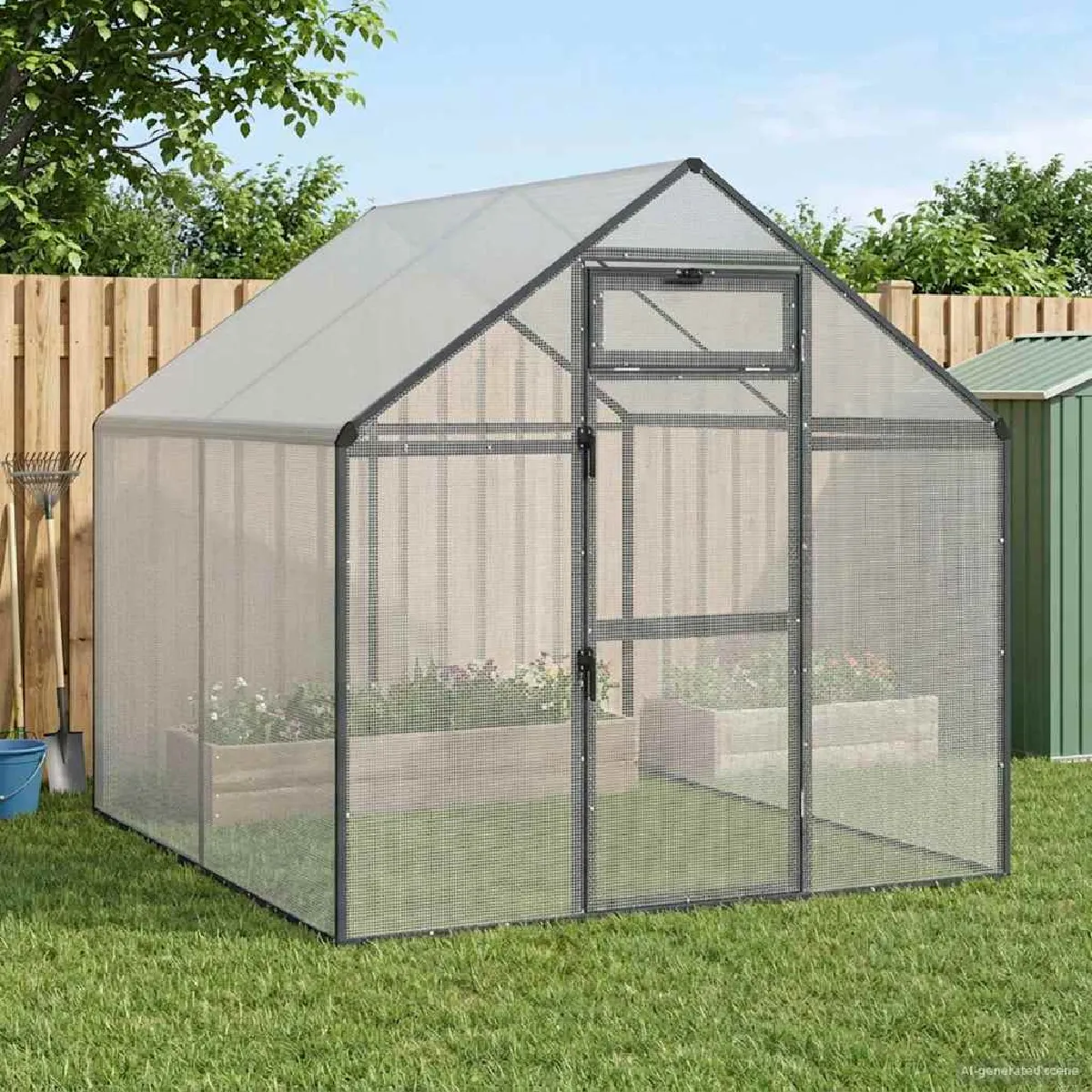 Vidaxl Cage Pour Oiseaux Anthracite 181,5 X 221 X 173,5 Cm