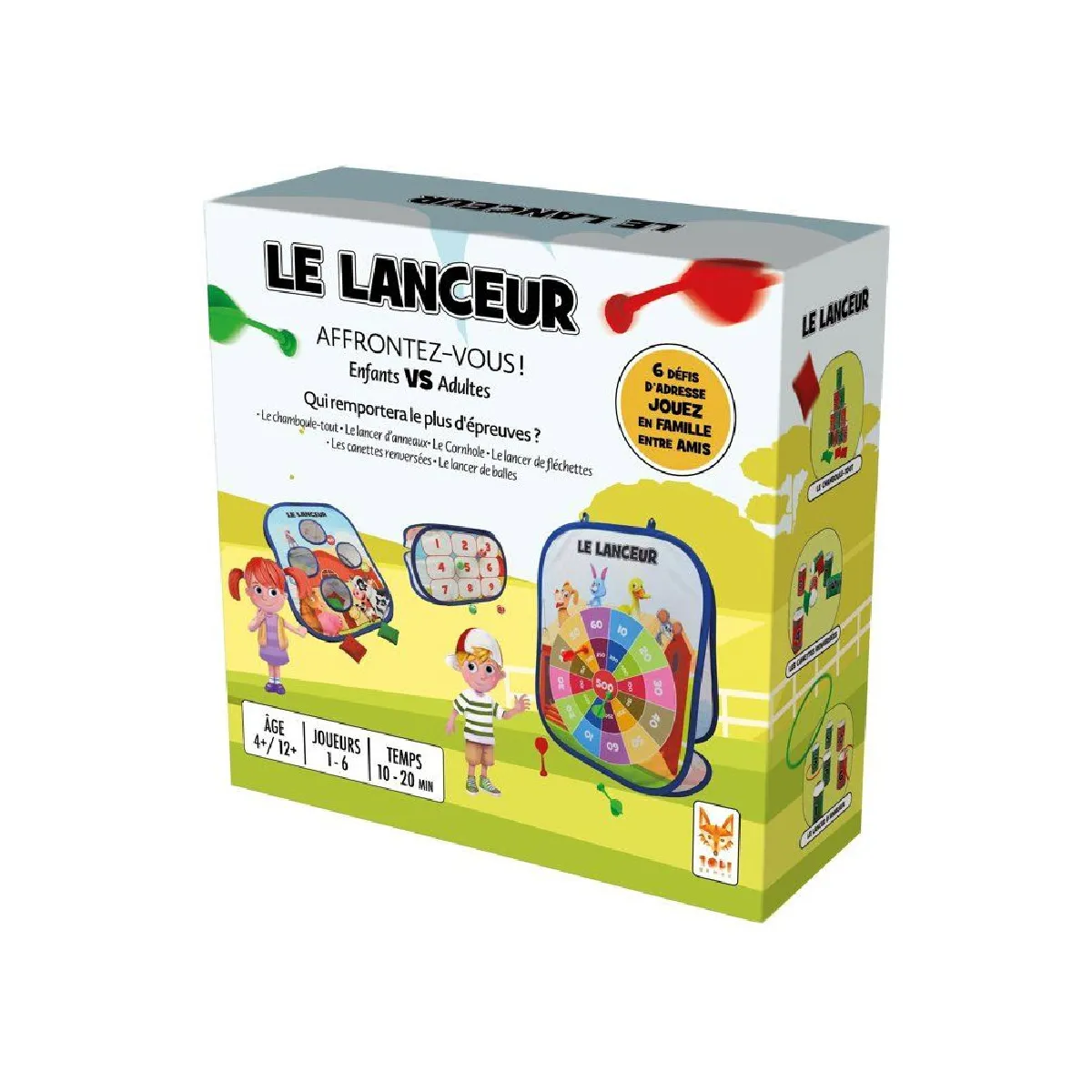 TOPI GAMES  Le Lanceur - Kit de jeu - 1 &agrave; 6 joueurs - Multicolore