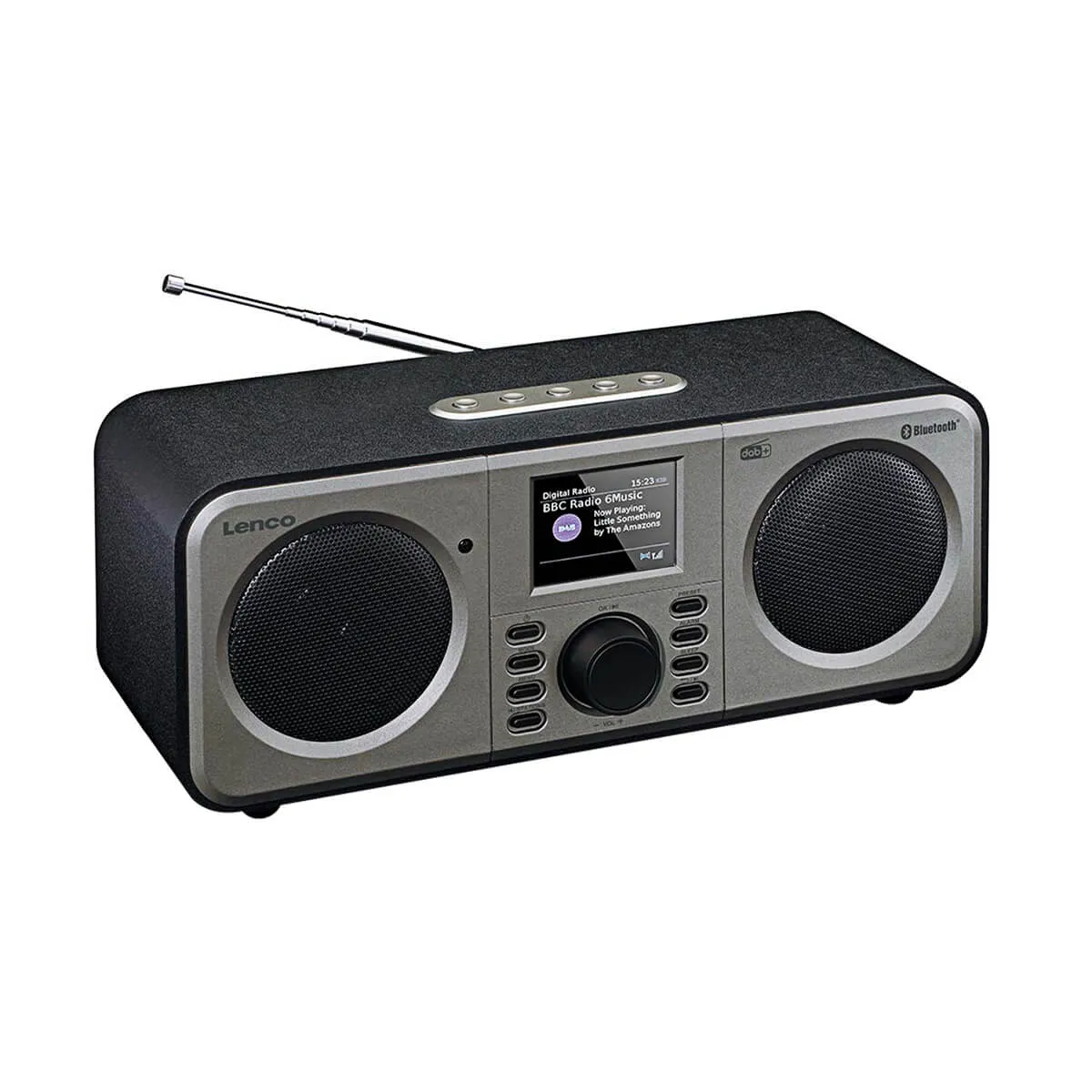LENCO  Radio St&eacute;r&eacute;o DAB+ et FM Noir / Argent