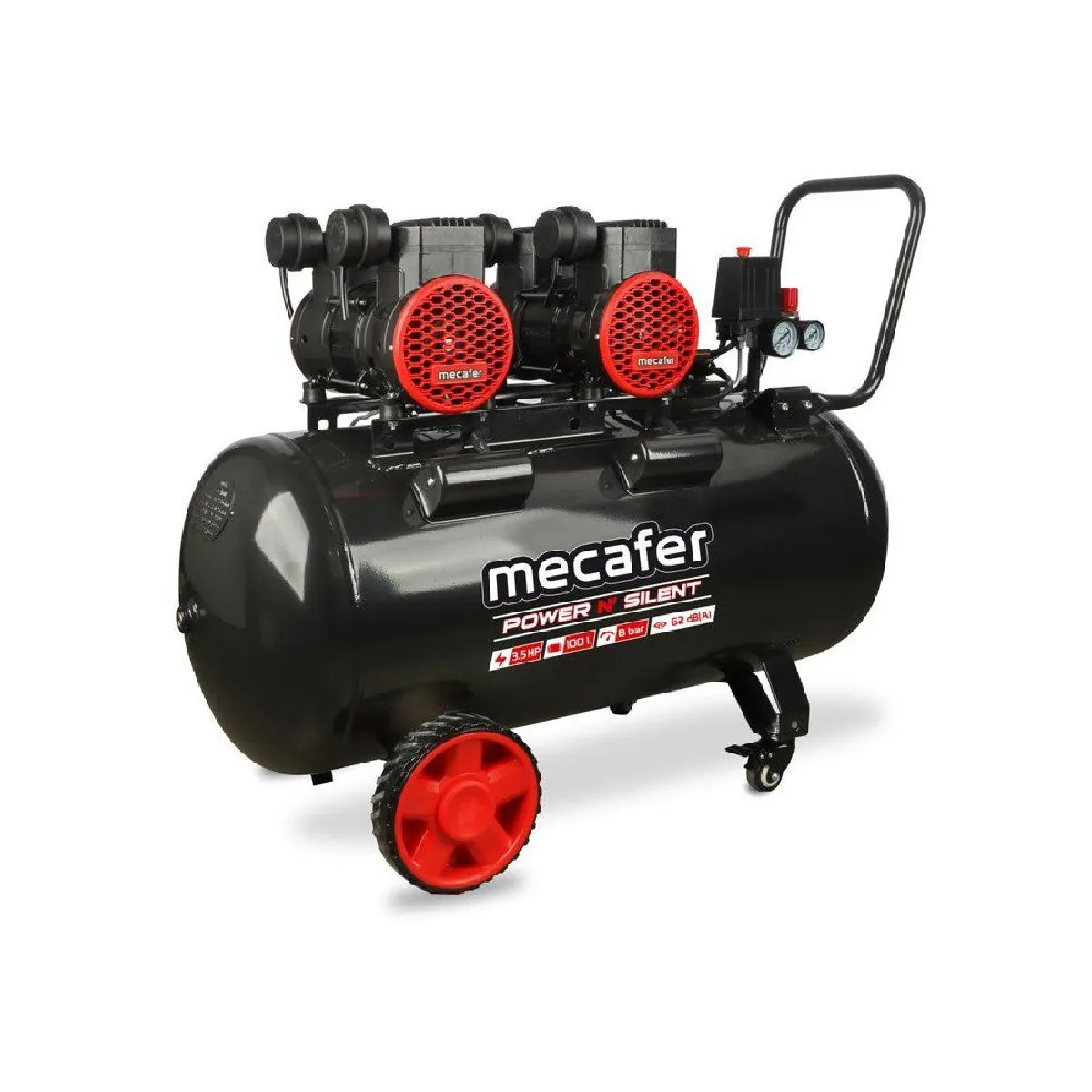 Mecafer Compresseur Power N'silent - 100 L - 8 Bar