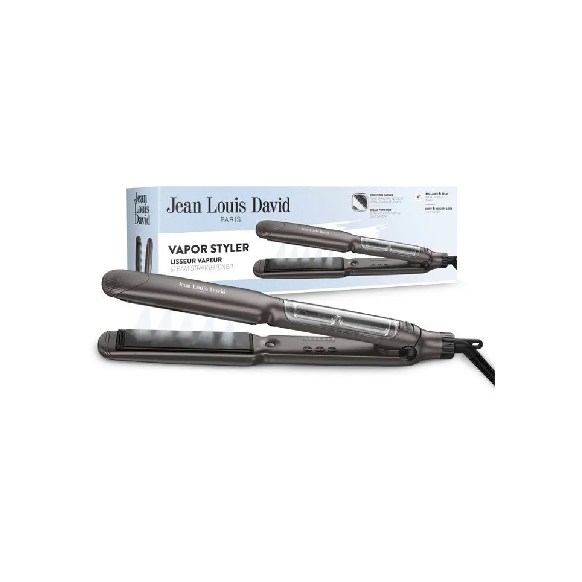 JEAN LOUIS DAVID  Vapor Styler - Lisseur vapeur Noir - 6 Temp&eacute;ratures 150-235&deg;C
